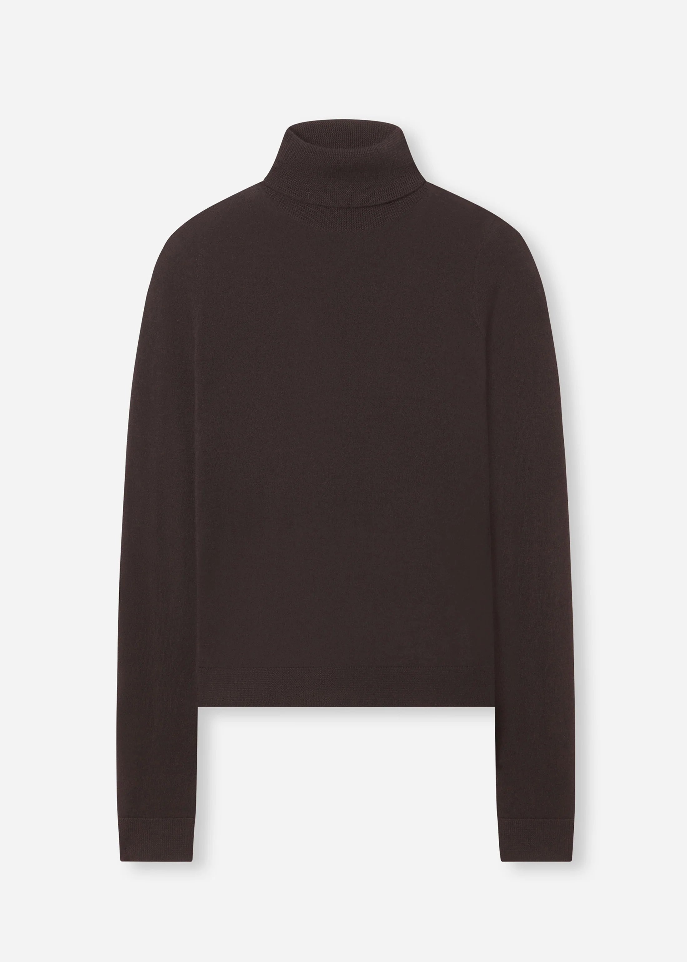 Slim Turtleneck in Fine Cashmere - Chocolate