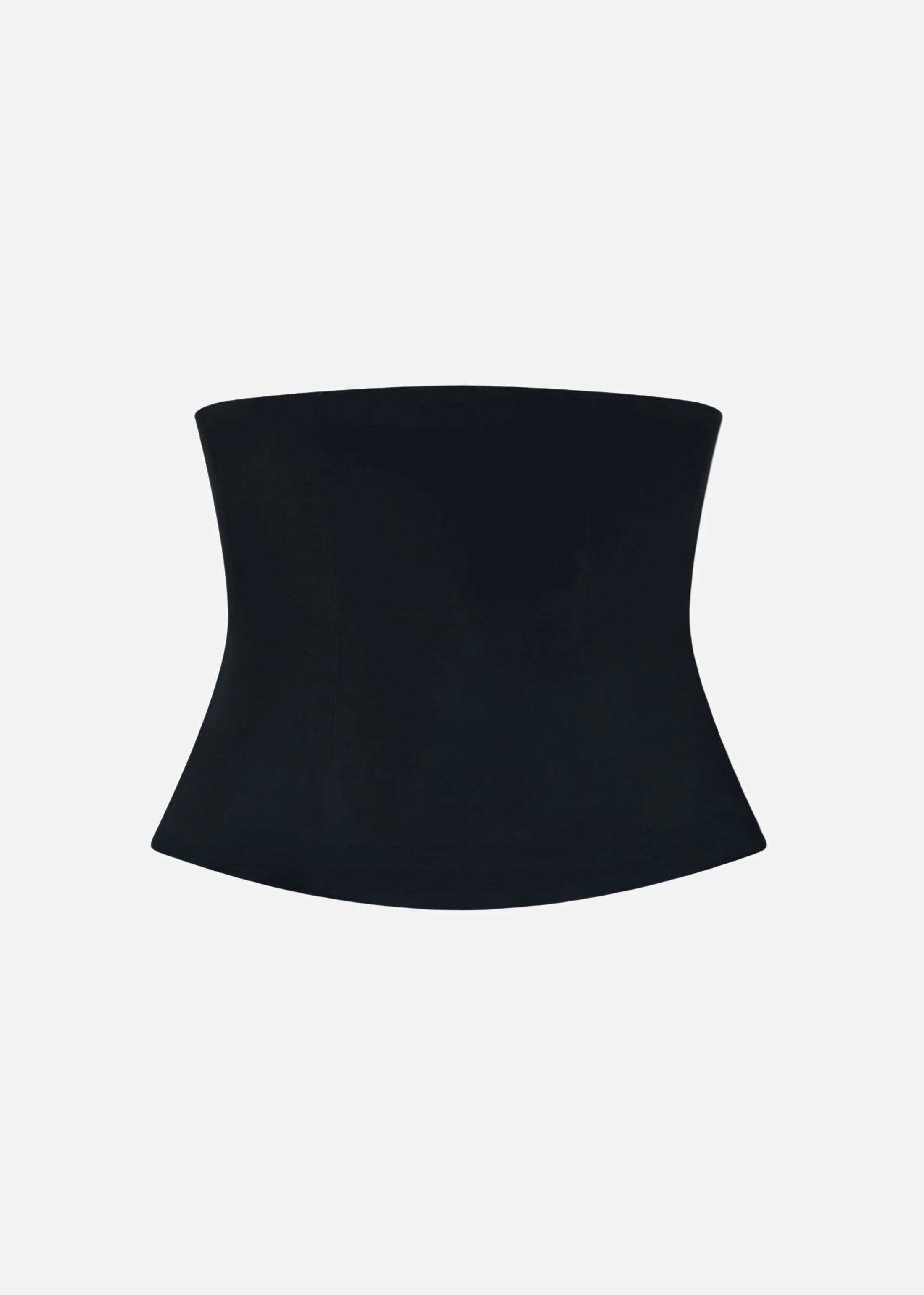 Strapless Bustier Top in Crepe - Black