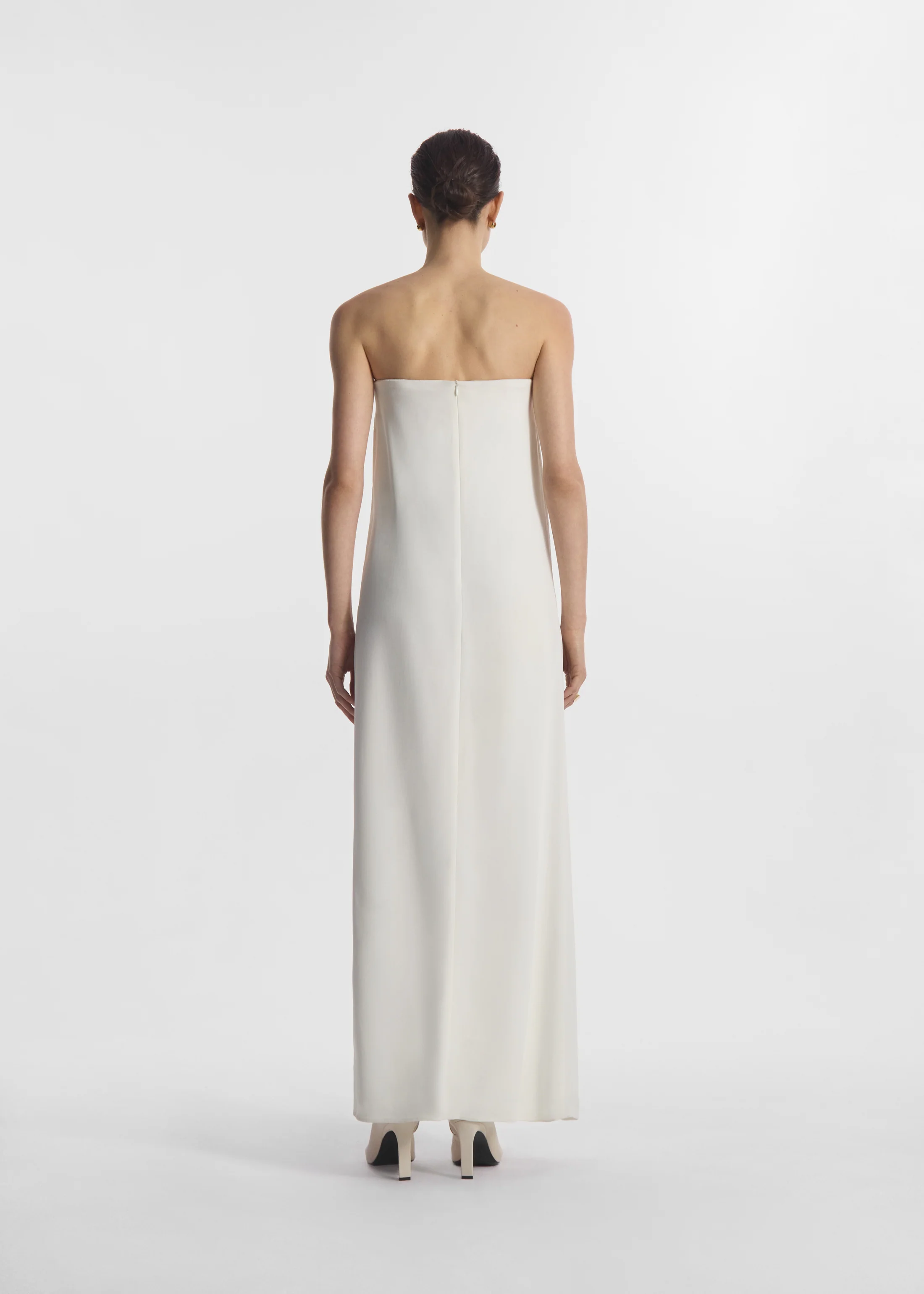 117-strapless-column-dress-in-viscose-crepe-ivory-2.webp Strapless Column Dress in Viscose Crepe - Ivory
