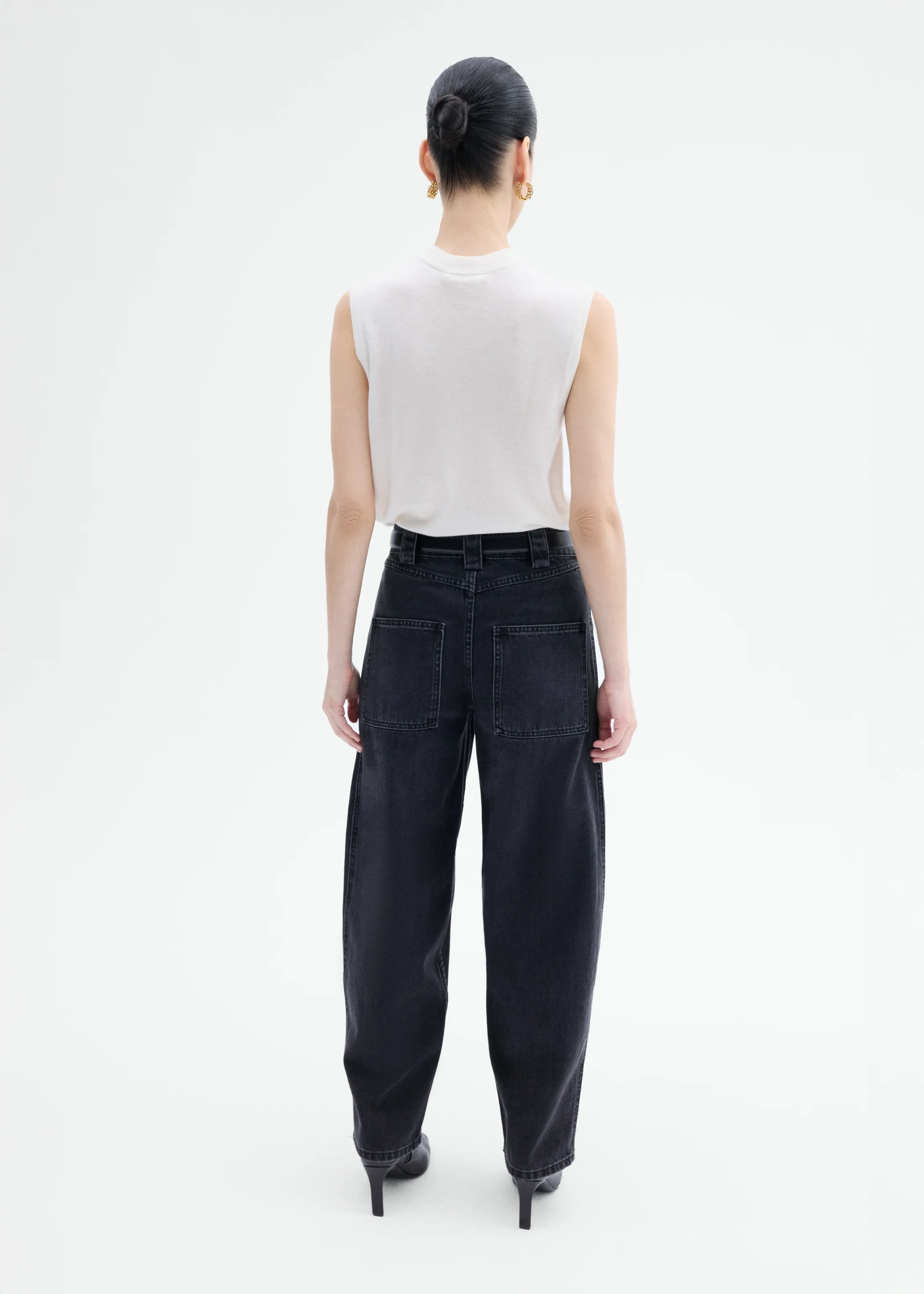 Shell Tank in Fine Cashmere - Ivory