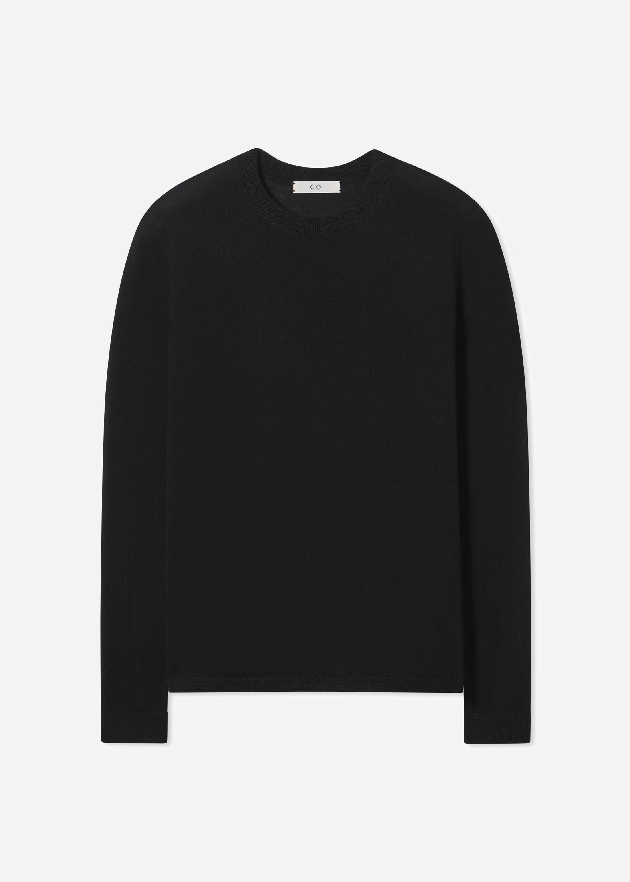1218-long-sleeve-crew-in-fine-cashmere-black-4.webp Long Sleeve Crew in Fine Cashmere - Black