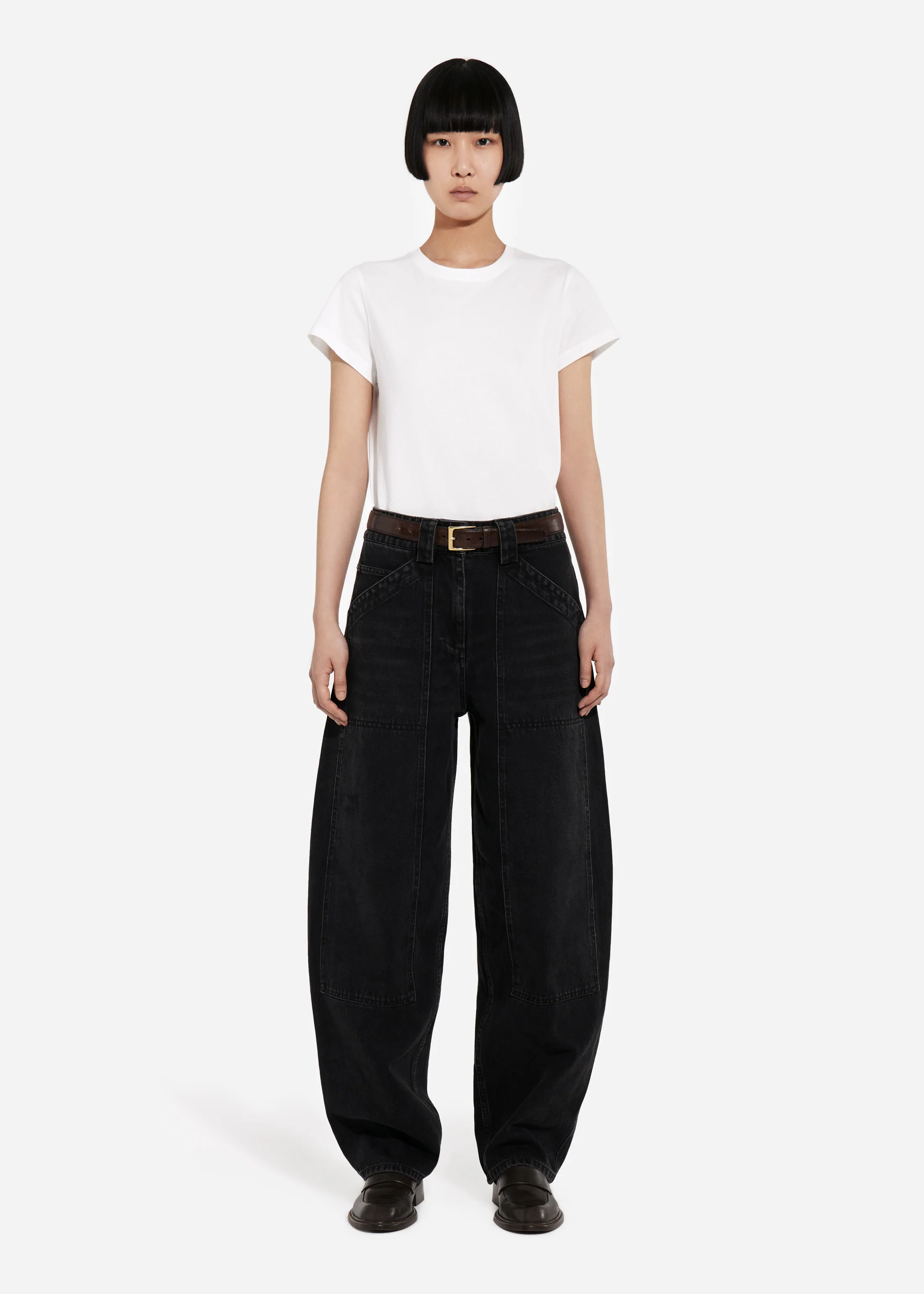 Fitted Tee in Cotton Jersey - Ivory