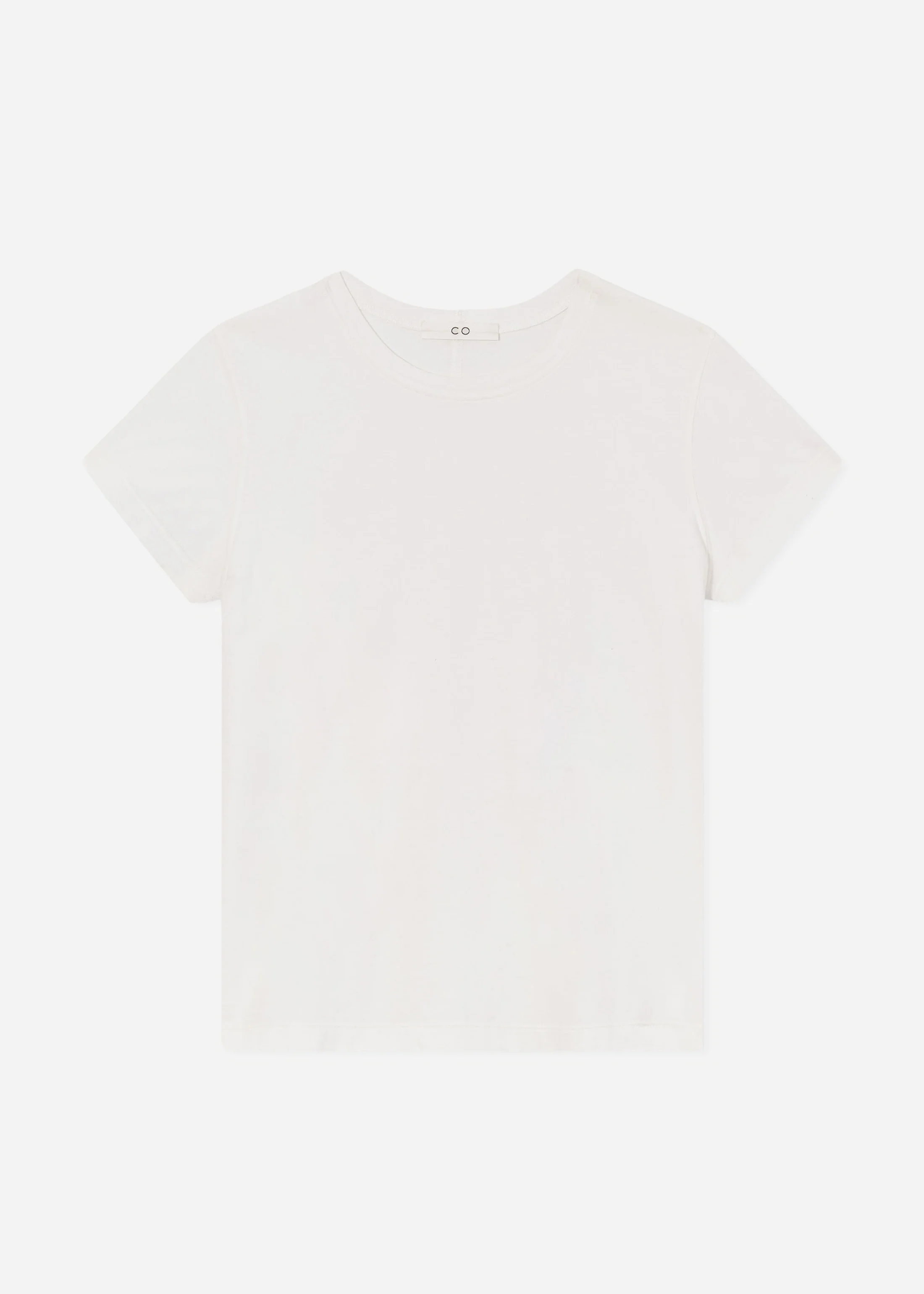 Fitted Tee in Cotton Jersey - Ivory