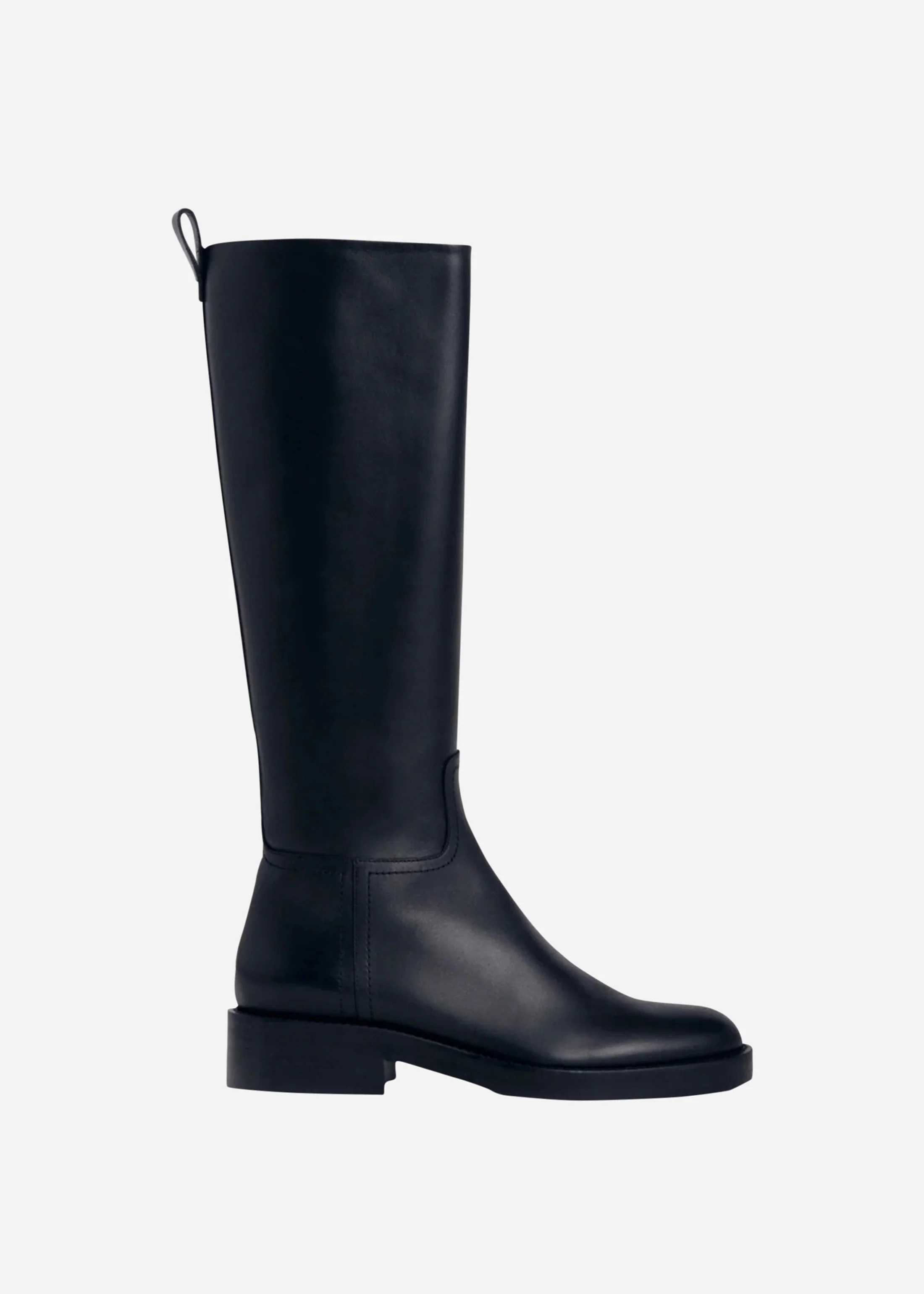 Leather Riding Boot - Black