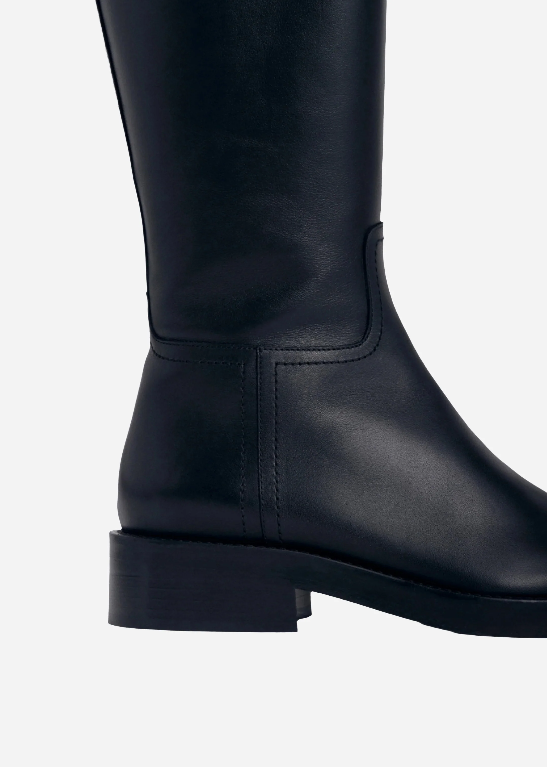 Leather Riding Boot - Black