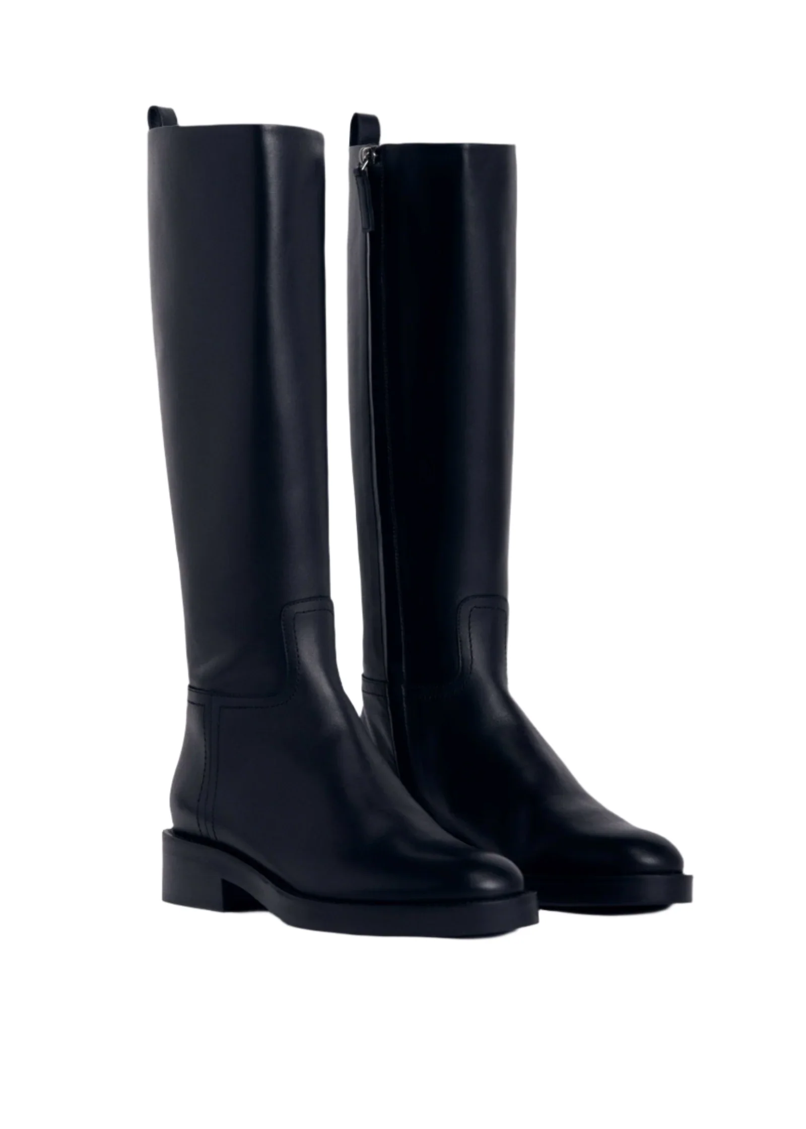 Leather Riding Boot - Black