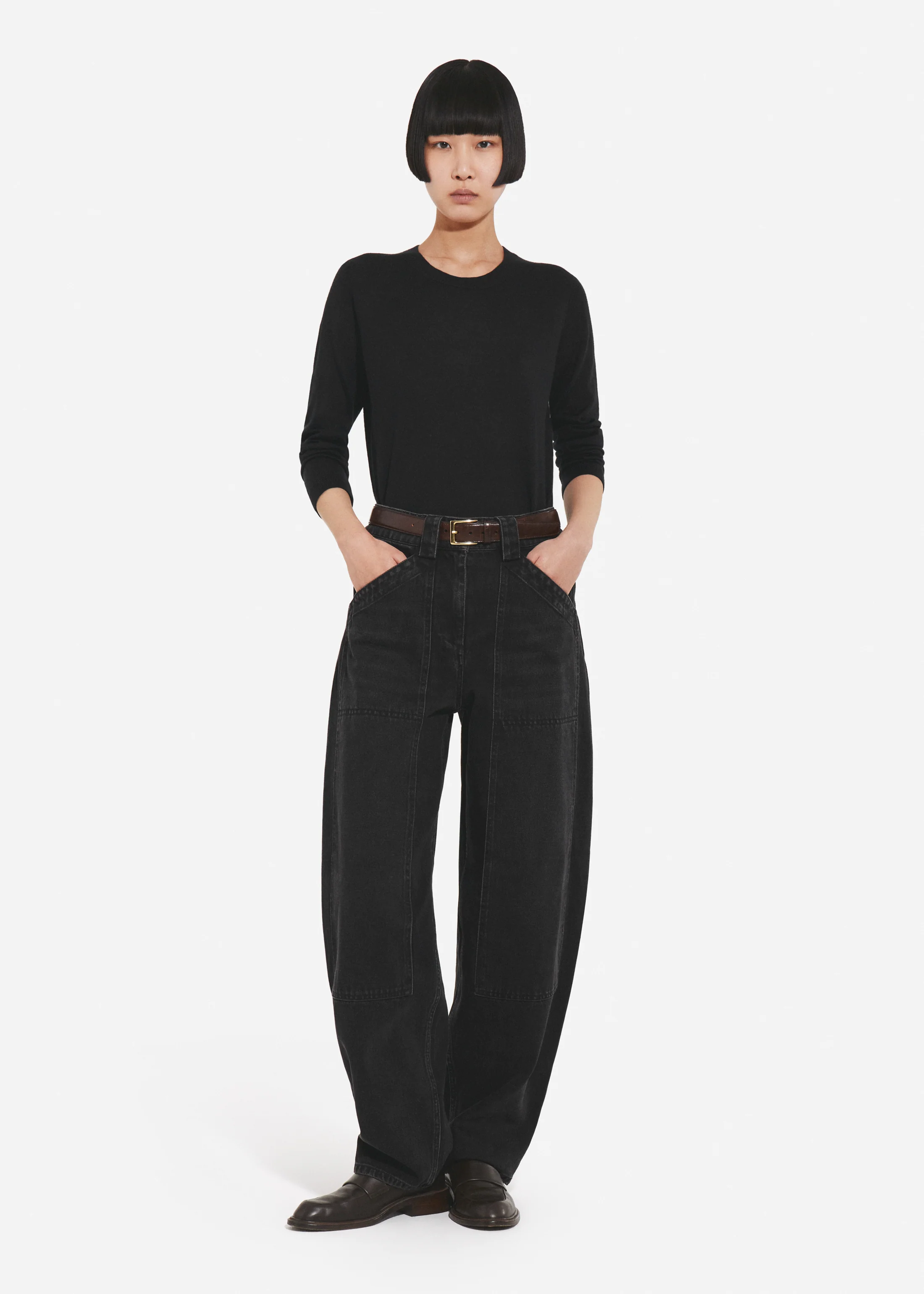 Denim Patch Pocket Jean - Black