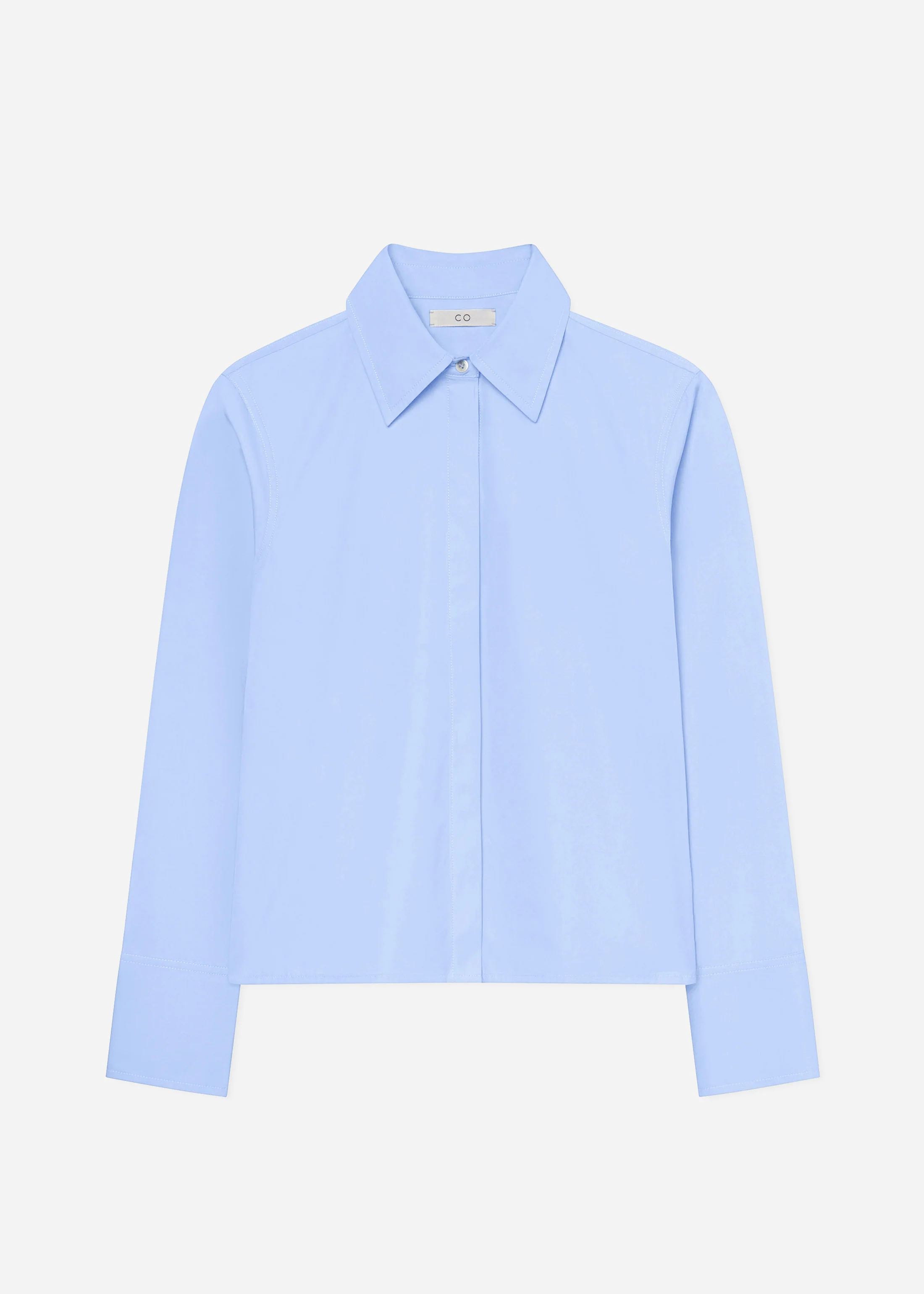 1277-fitted-shirt-in-cotton-poplin-blue-6.webp Fitted Shirt in Cotton Poplin - Blue