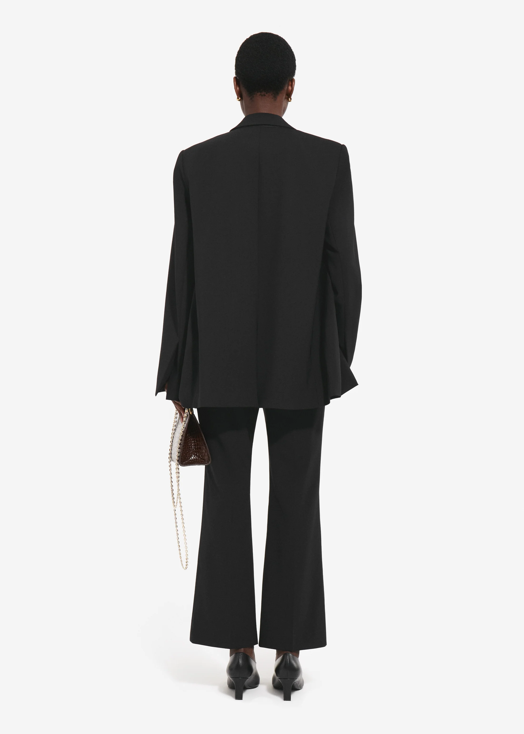 Boxy Jacket in Virgin Wool - Black