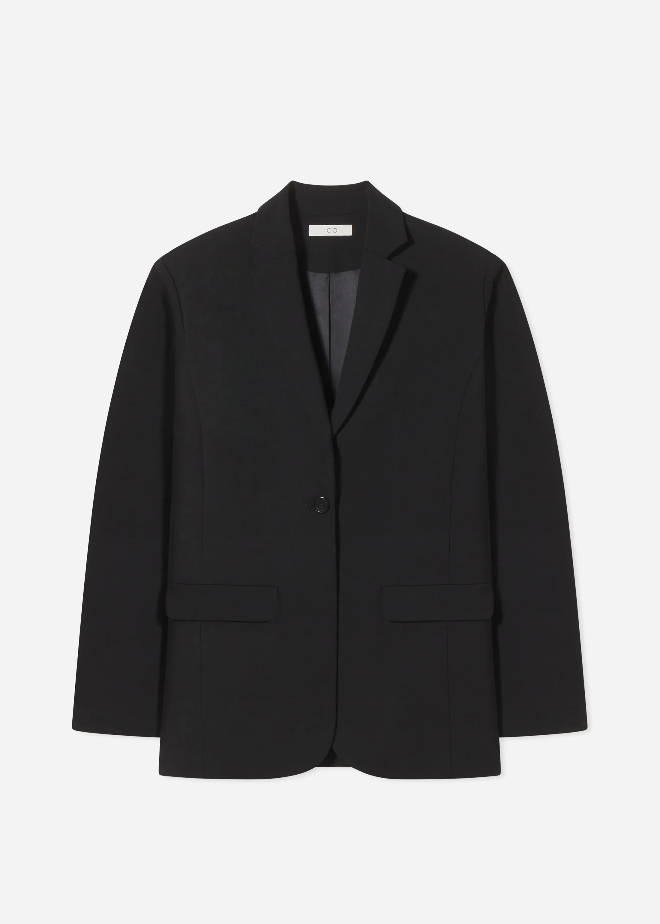 Boxy Jacket in Virgin Wool - Black