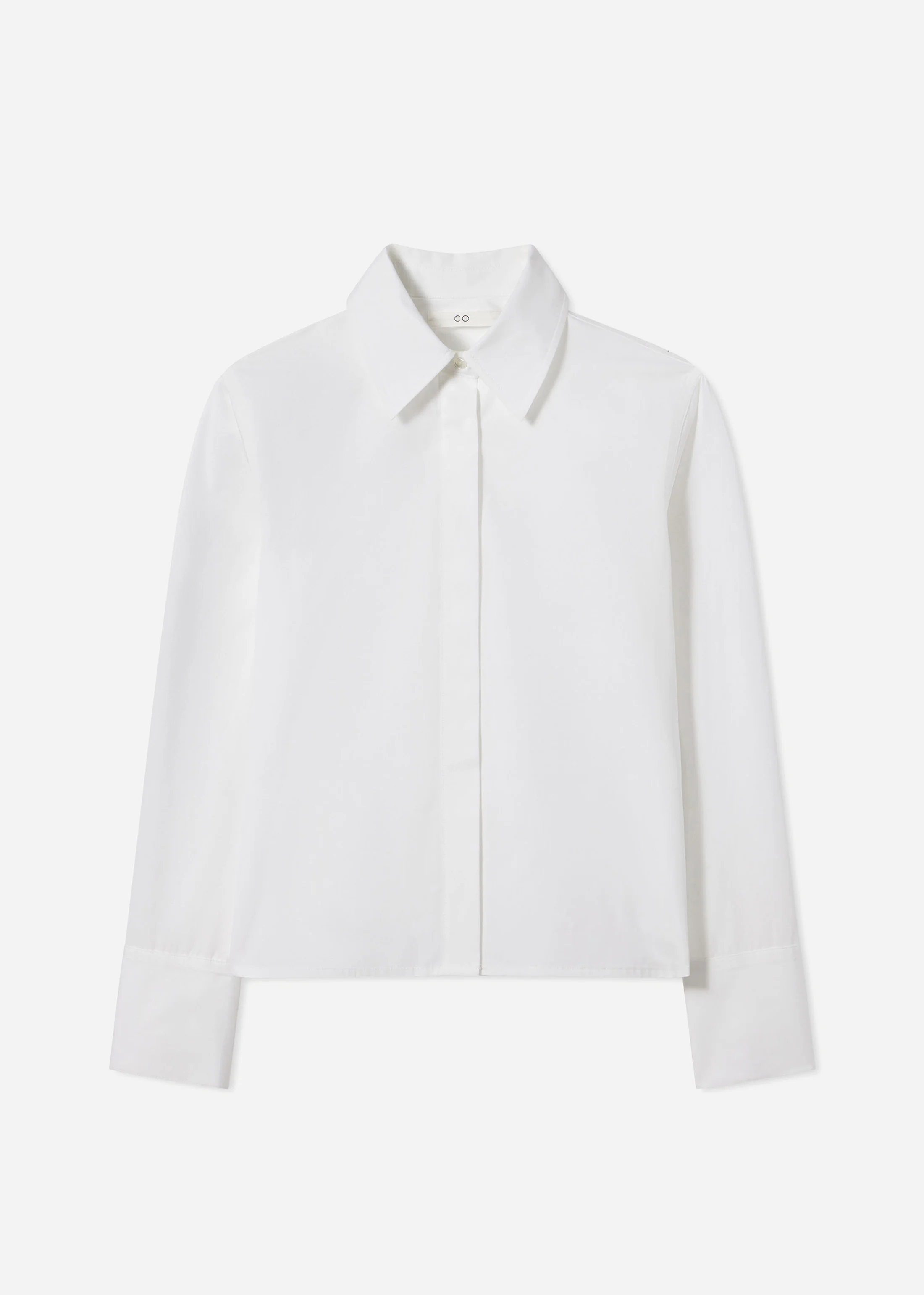 1298-fitted-shirt-in-cotton-poplin-white-5.webp Fitted Shirt in Cotton Poplin - White
