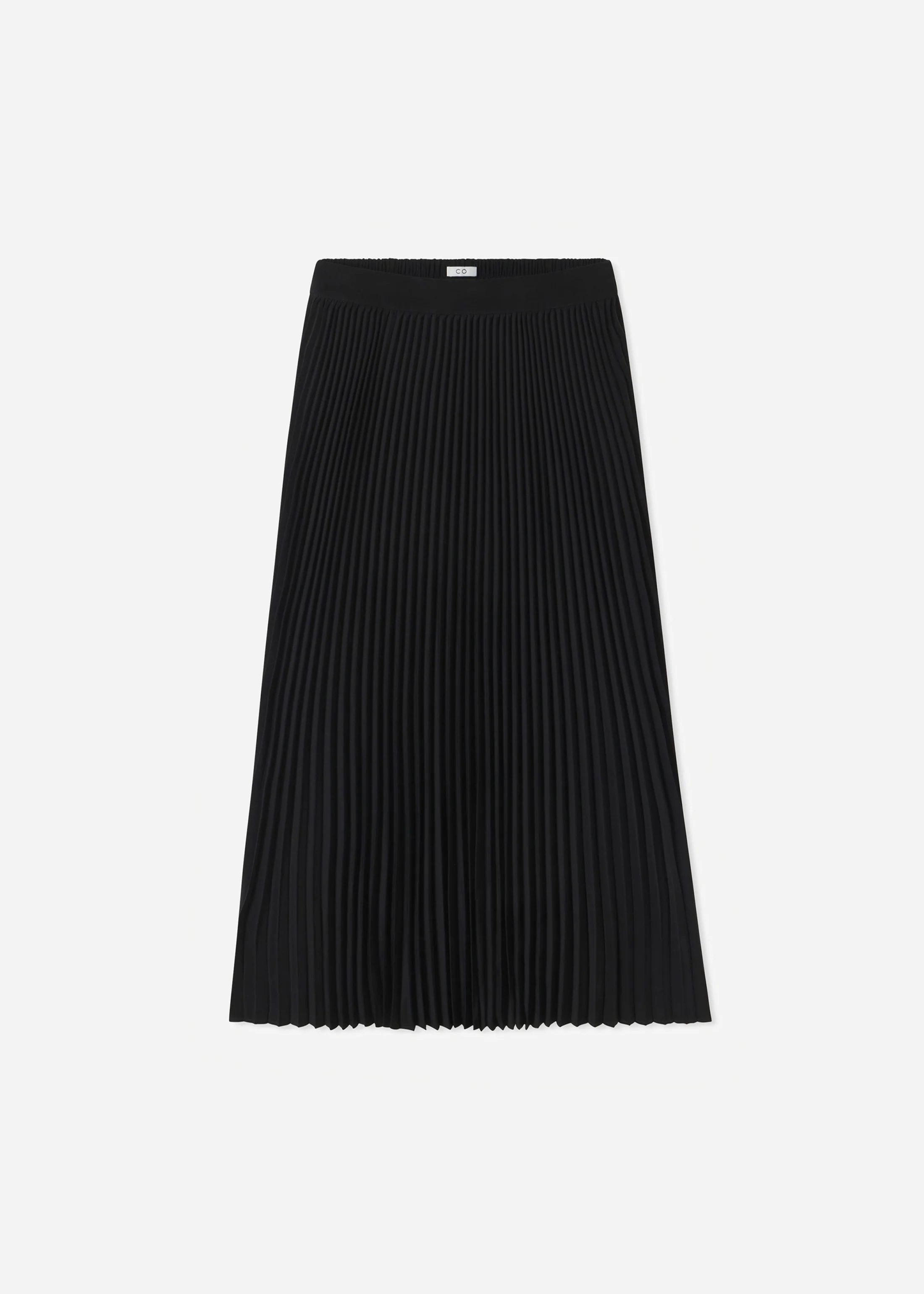 1312-pleated-elastic-waist-skirt-in-stretch-crepe-black-5.webp Pleated Elastic Waist Skirt in Stretch Crepe - Black