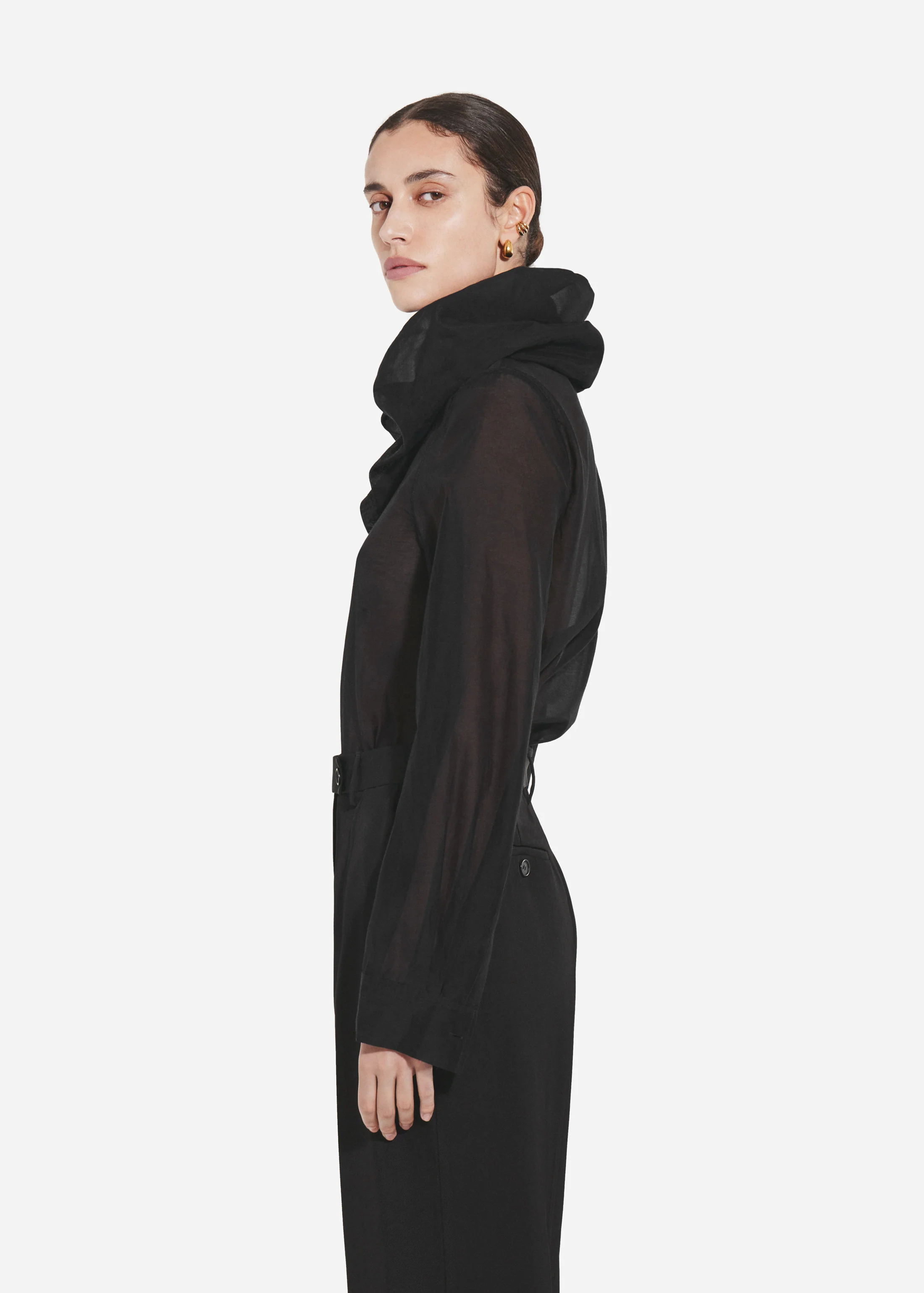 1372-cloud-collar-shirt-in-cotton-silk-voile-black-2.webp Cloud Collar Shirt in Cotton Silk Voile - Black