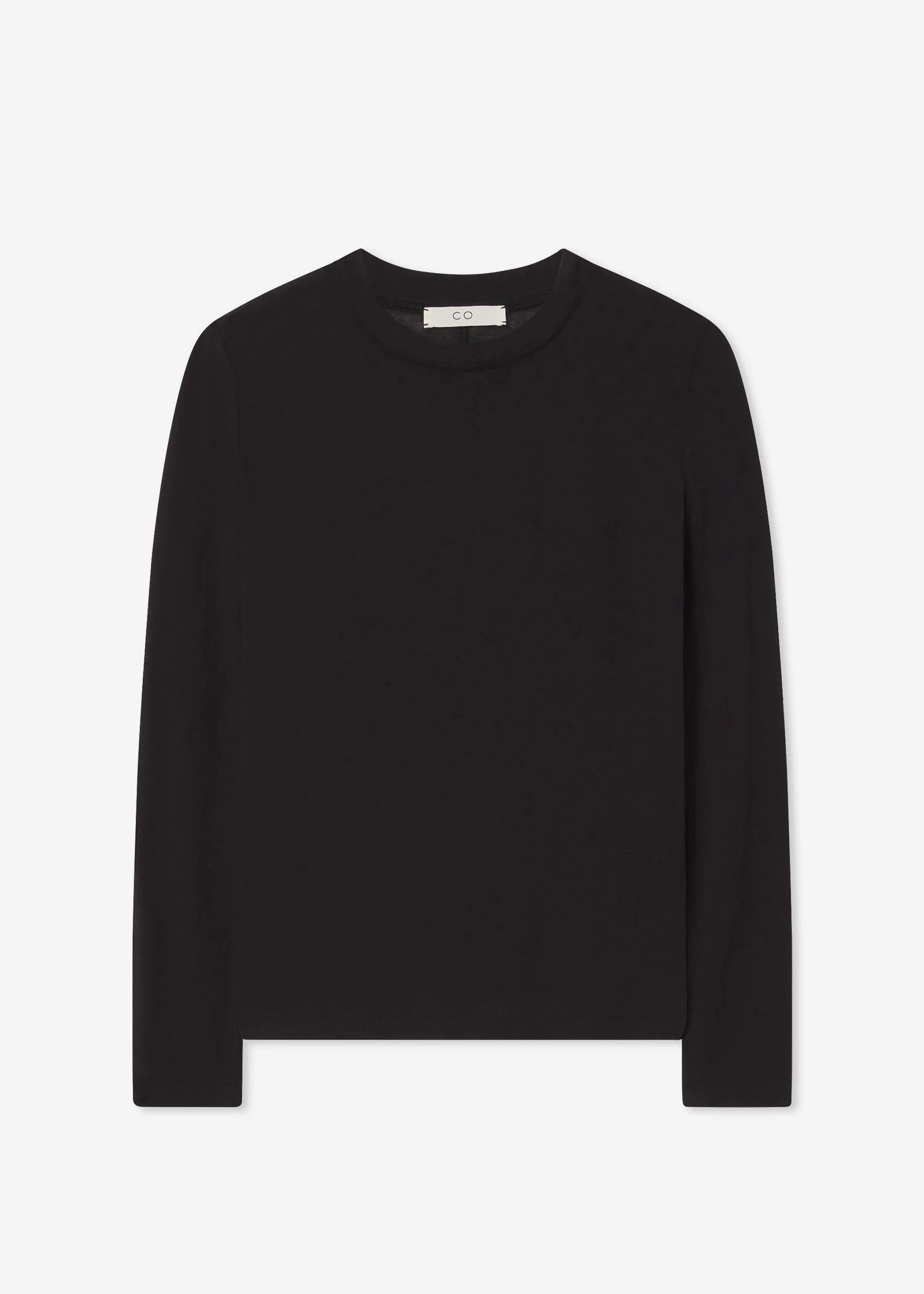 Crewneck Long Sleeve in Cotton Jersey - Black