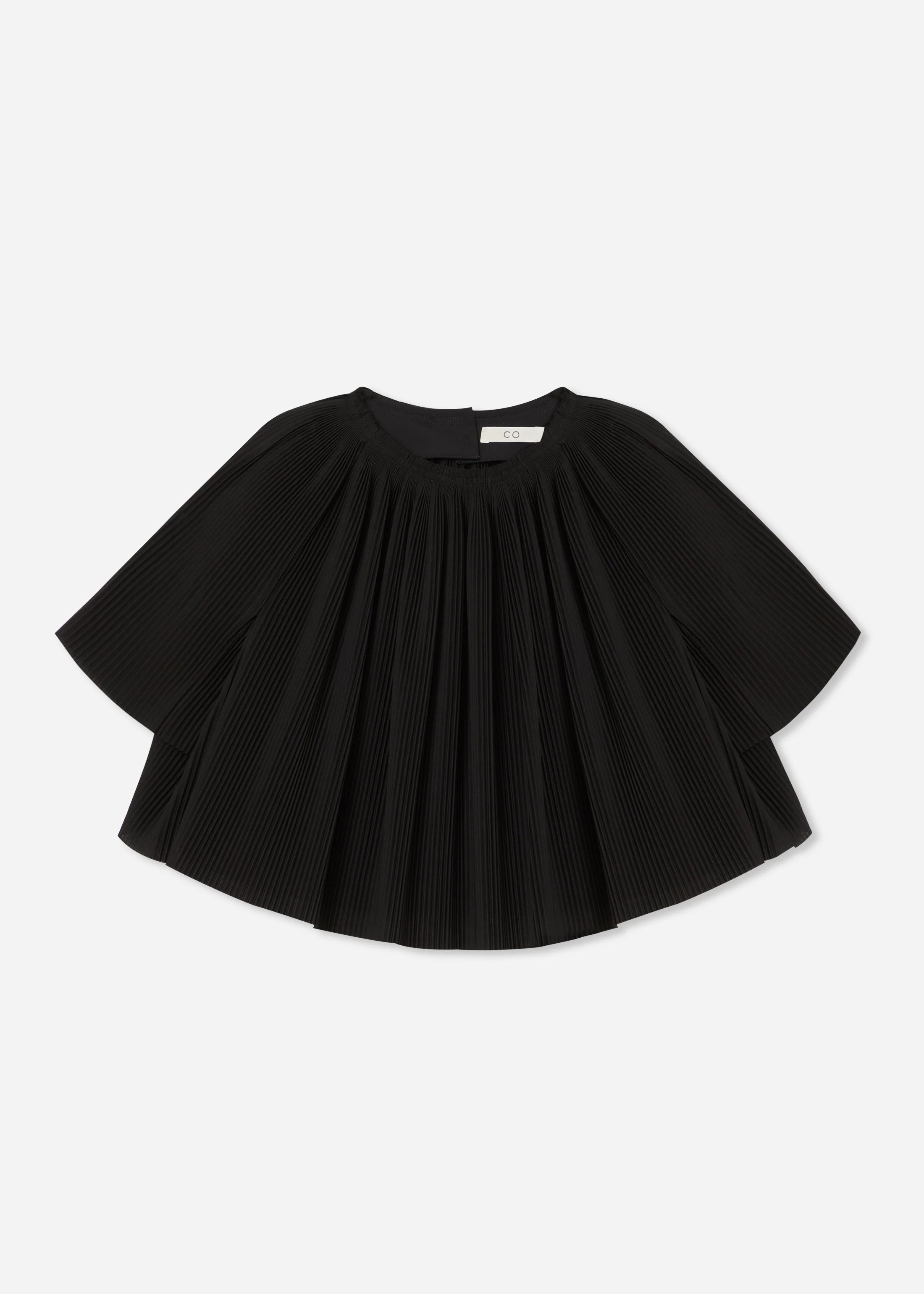 1495-crinkle-cut-cape-top-in-plisse-black-5.webp Crinkle Cut Cape Top in Plisse - Black