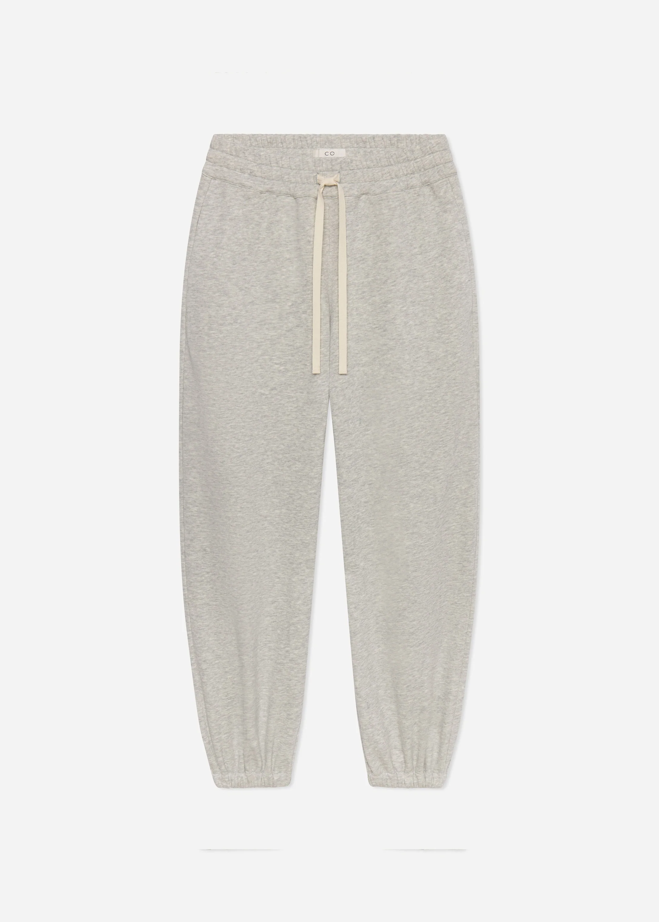 Stretch Jogger in Scuba Jersey - Heather Grey