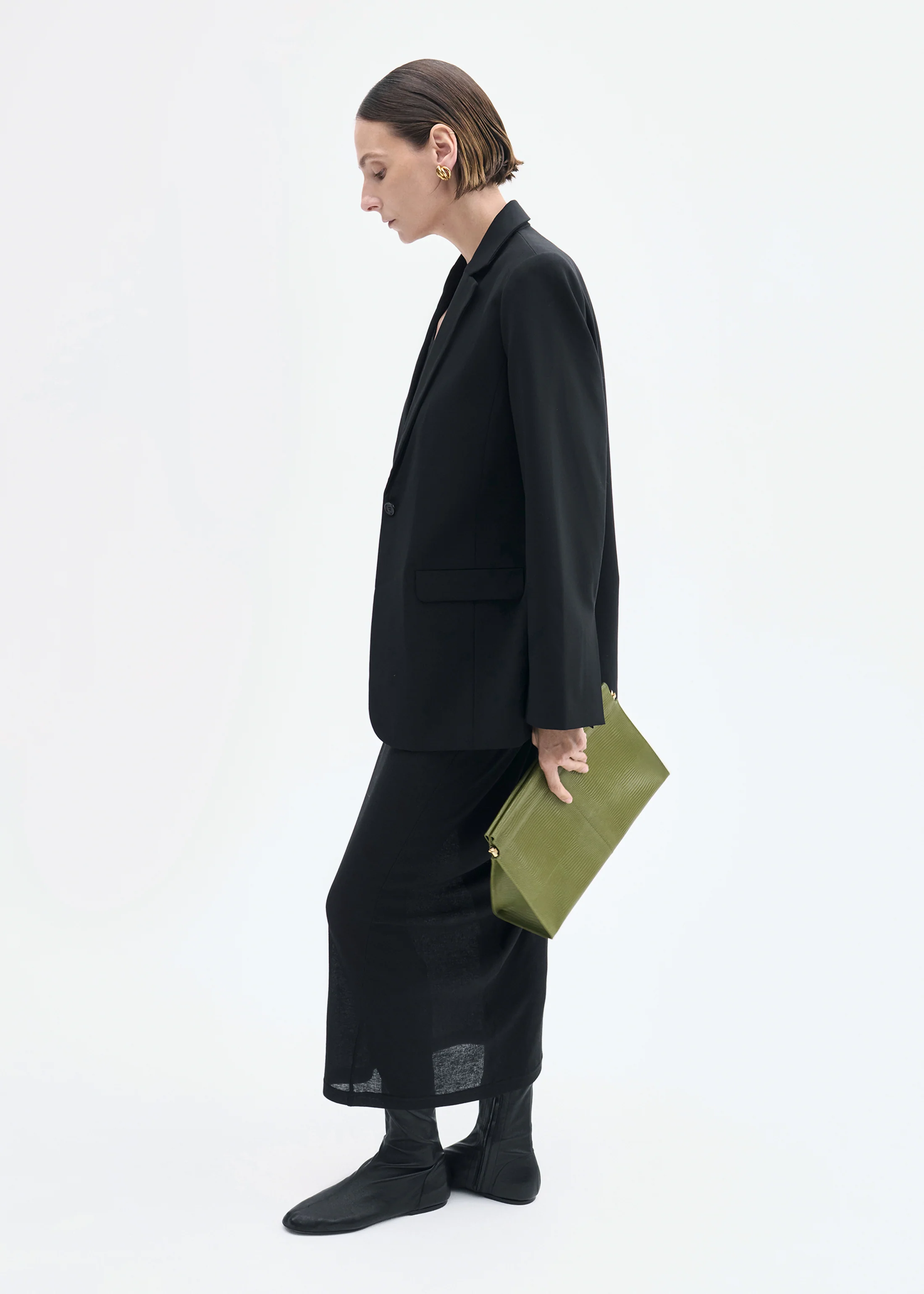 Pencil Skirt in Cotton Jersey - Black