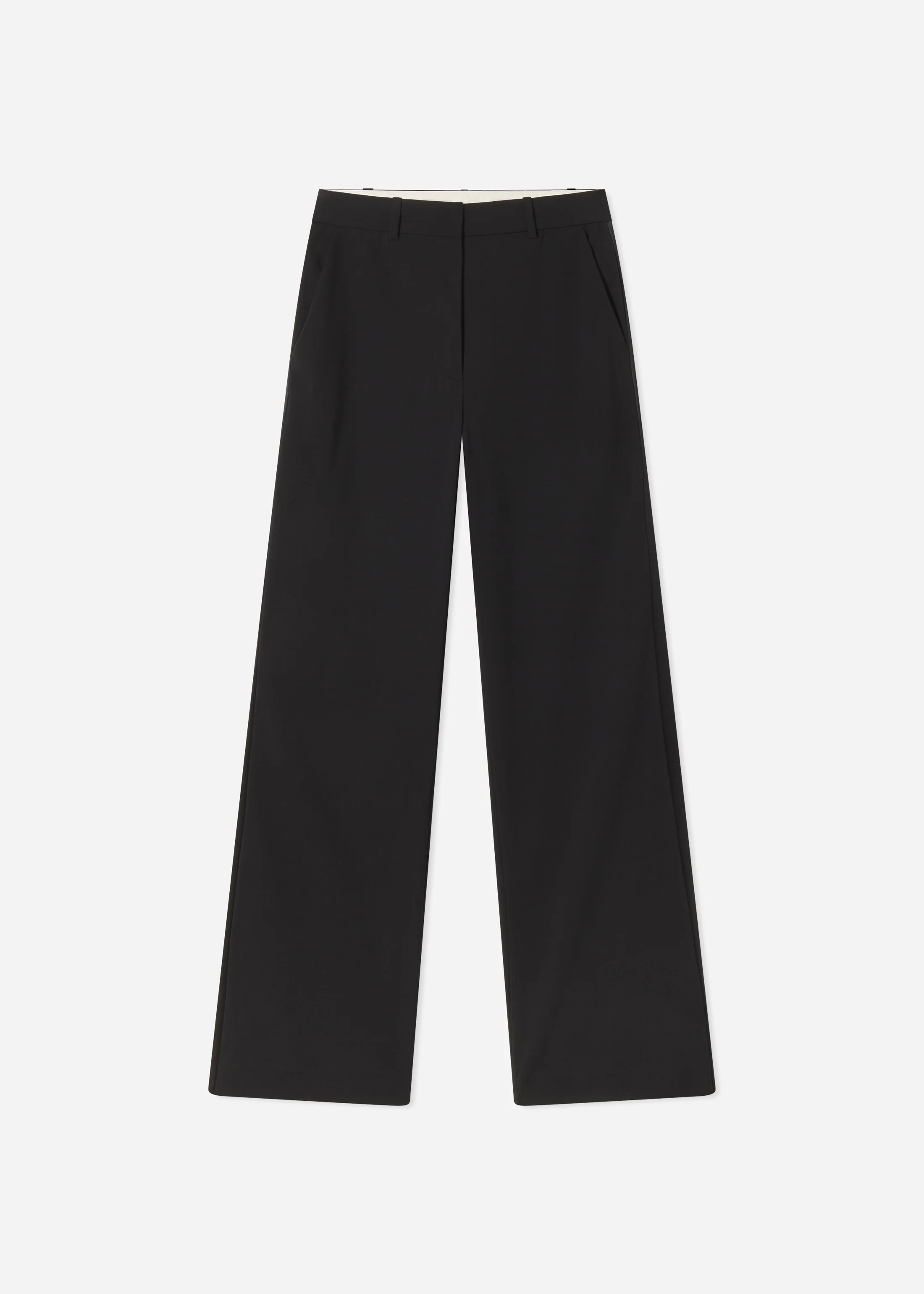 Tuxedo Pant in Wool and Silk - Black