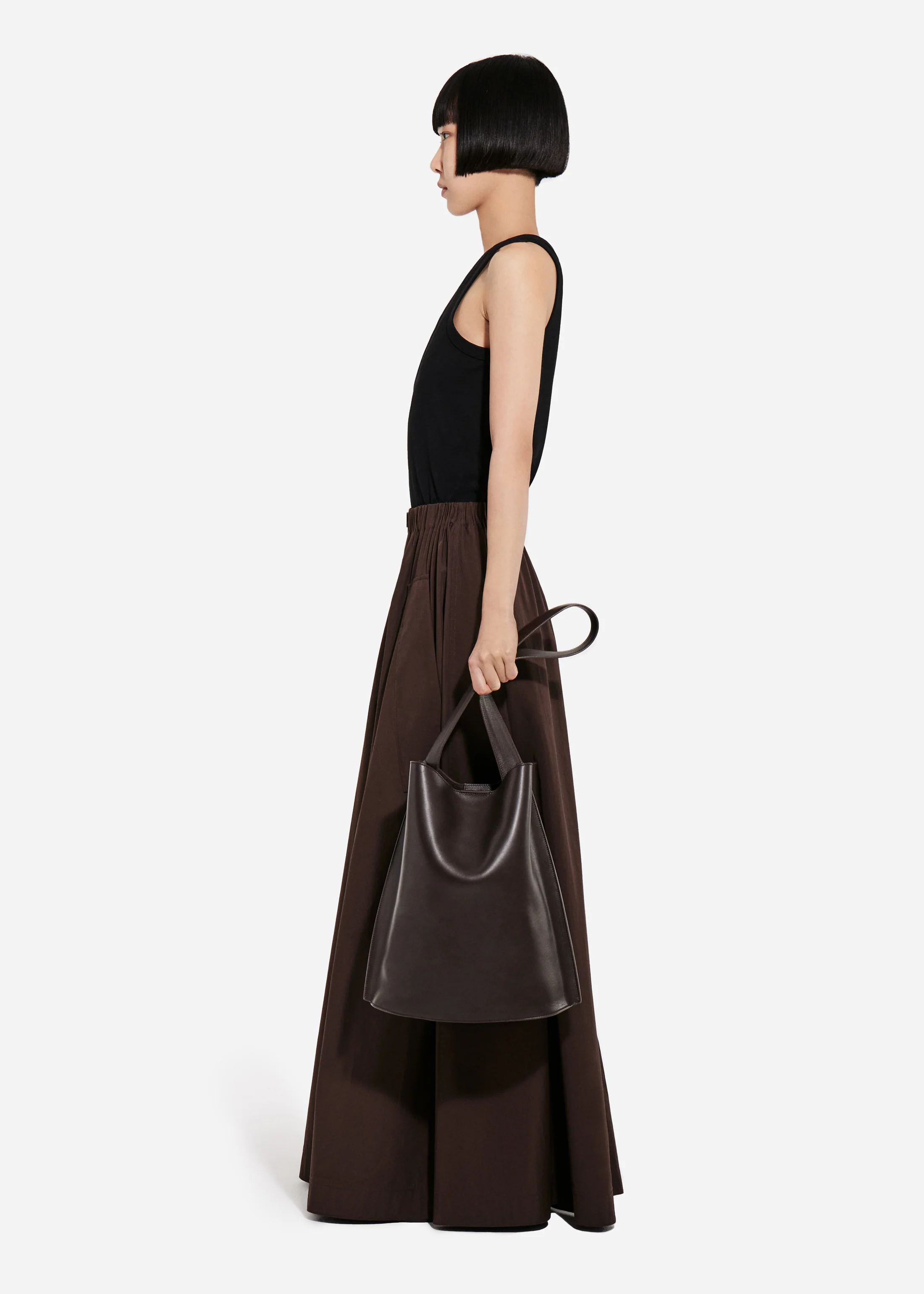 185-parachute-skirt-in-cotton-poplin-chocolate-3.webp Parachute Skirt in Cotton Poplin - Chocolate