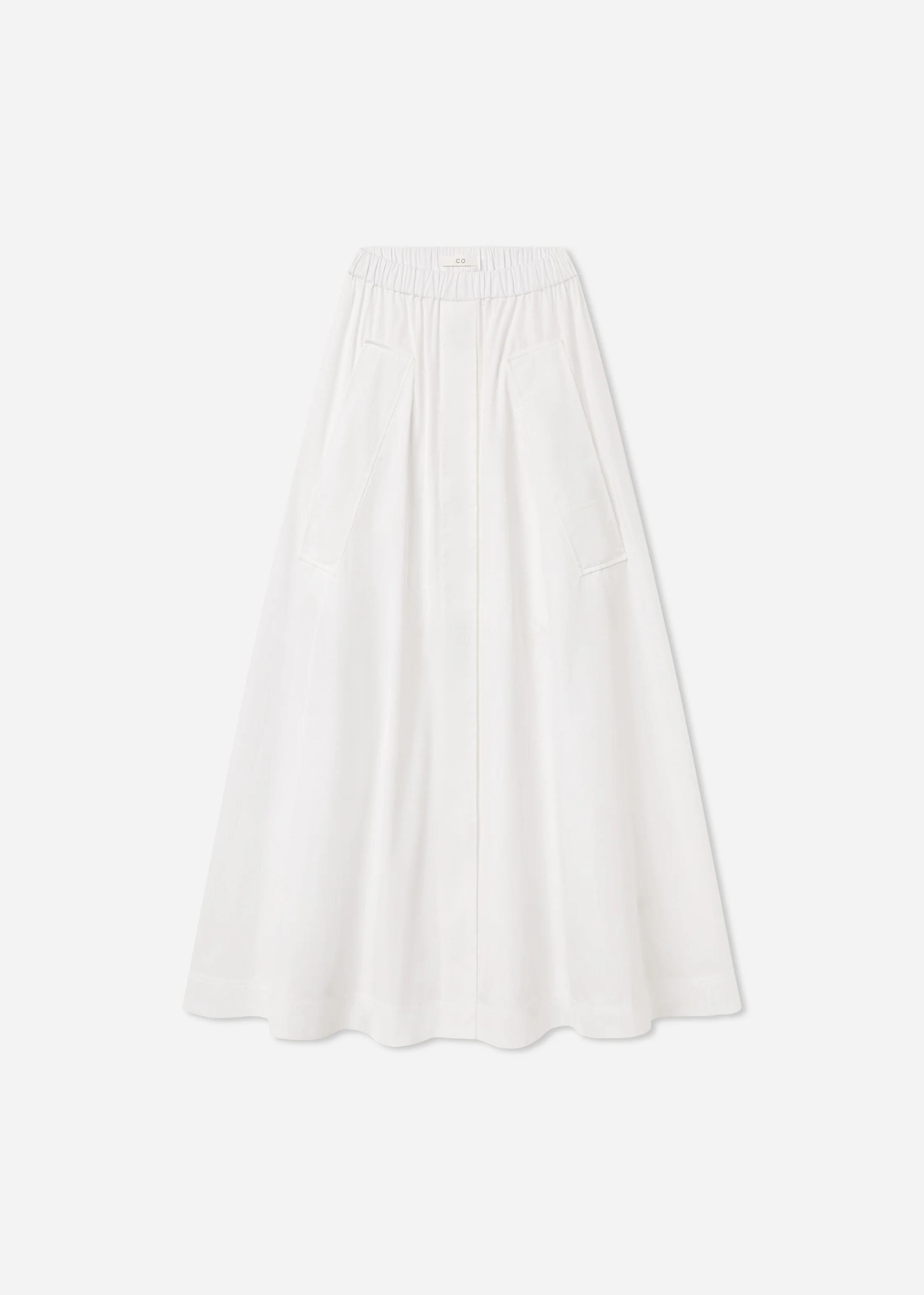 Parachute Skirt in Cotton Poplin - White