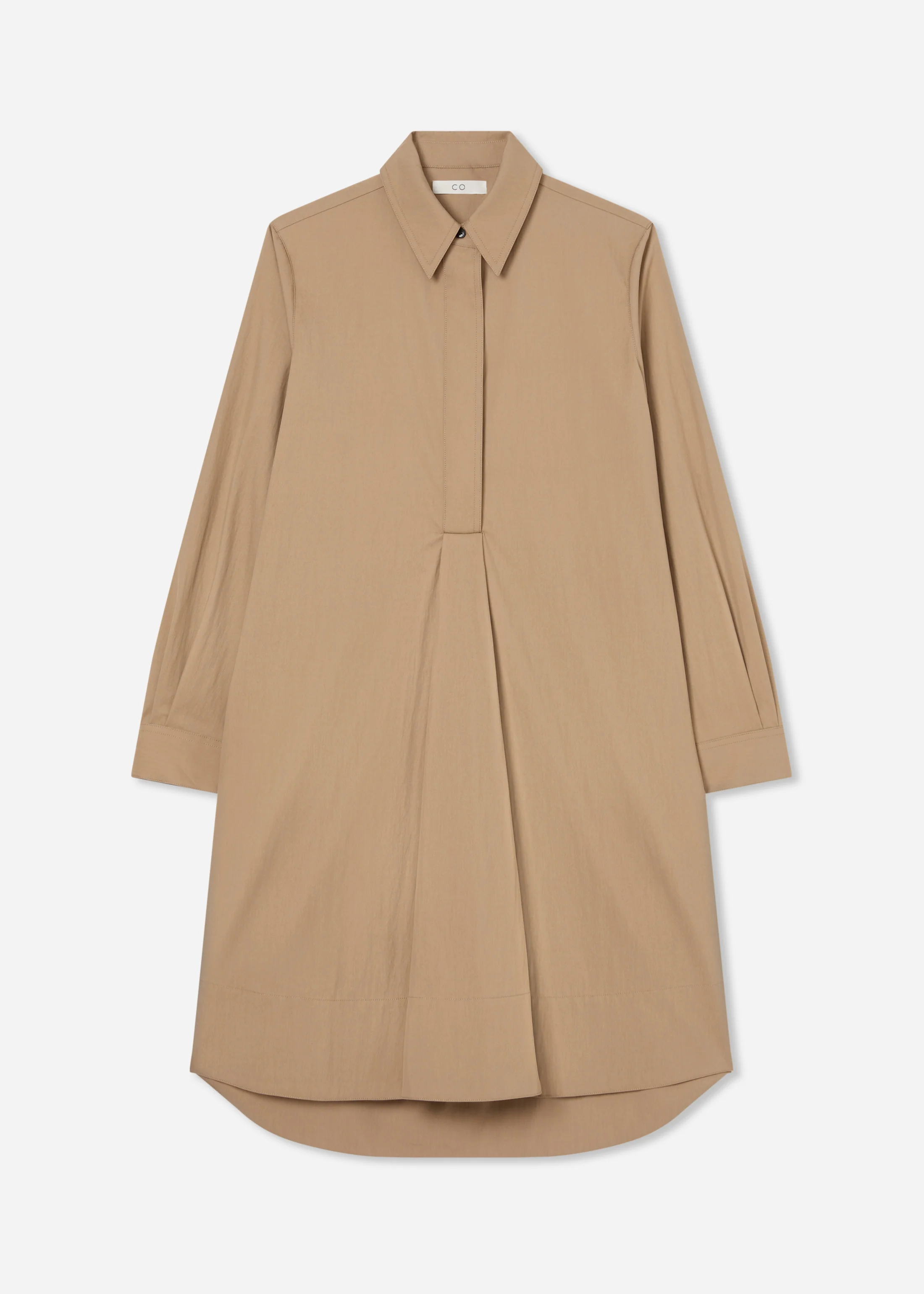1889-a-line-shirt-dress-in-cotton-twill-camel-5.webp A-line Shirt Dress in Cotton Twill - Camel