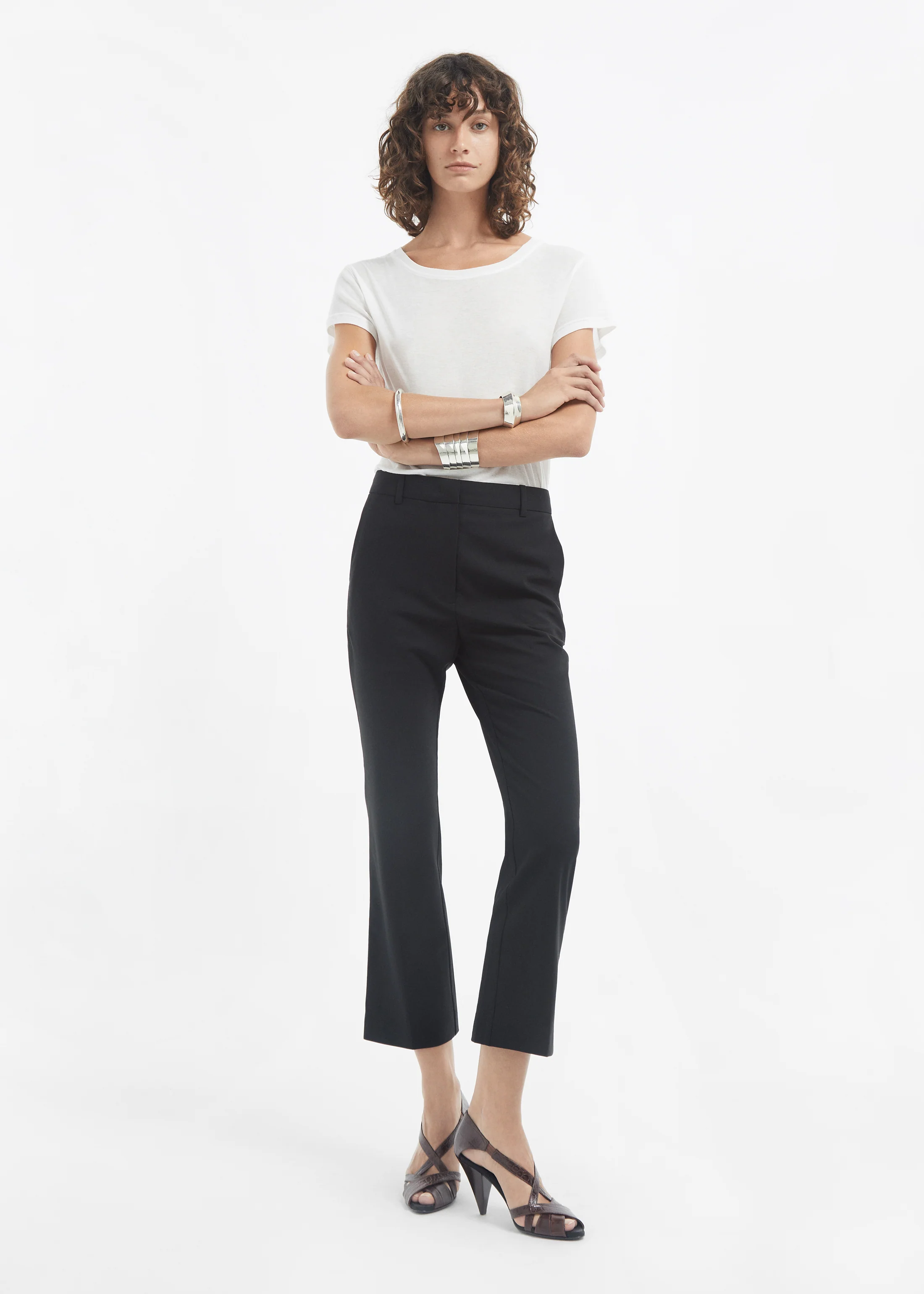Crewneck Short Sleeve T-Shirt in Cotton Jersey - Ivory