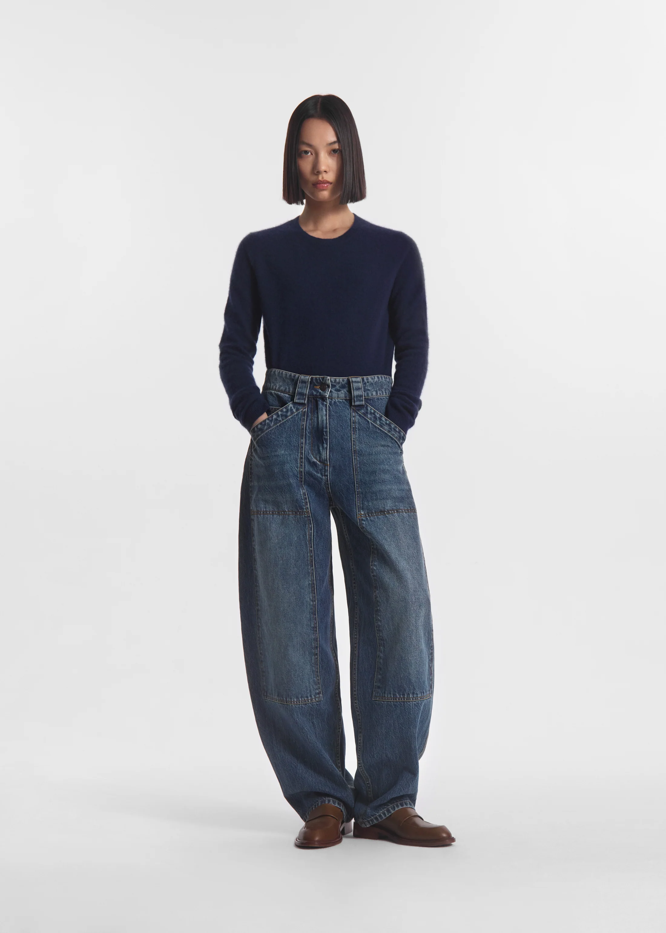Denim Patch Pocket Jean - Indigo