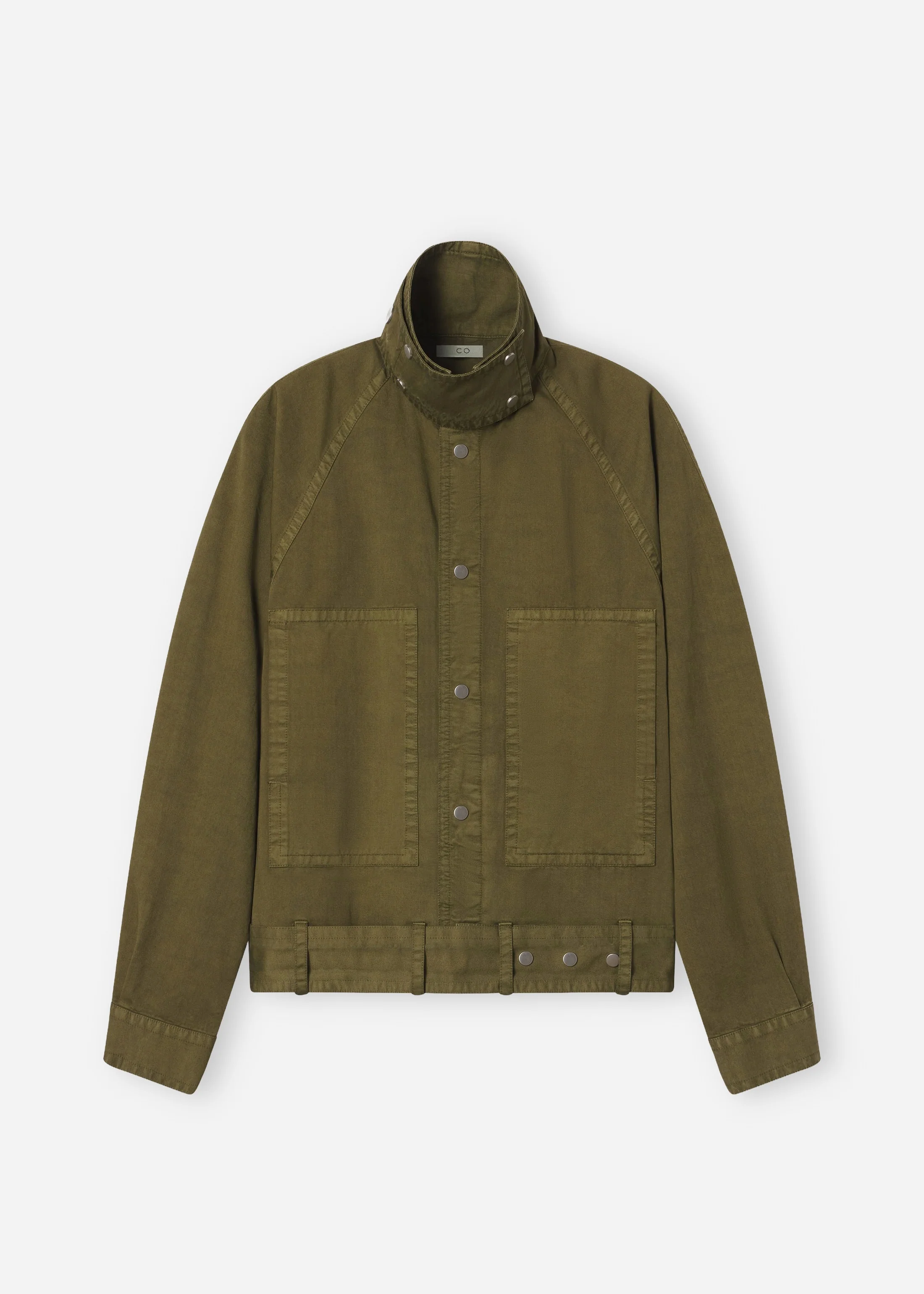 Raglan Workwear Bomber in Cotton - Avocado