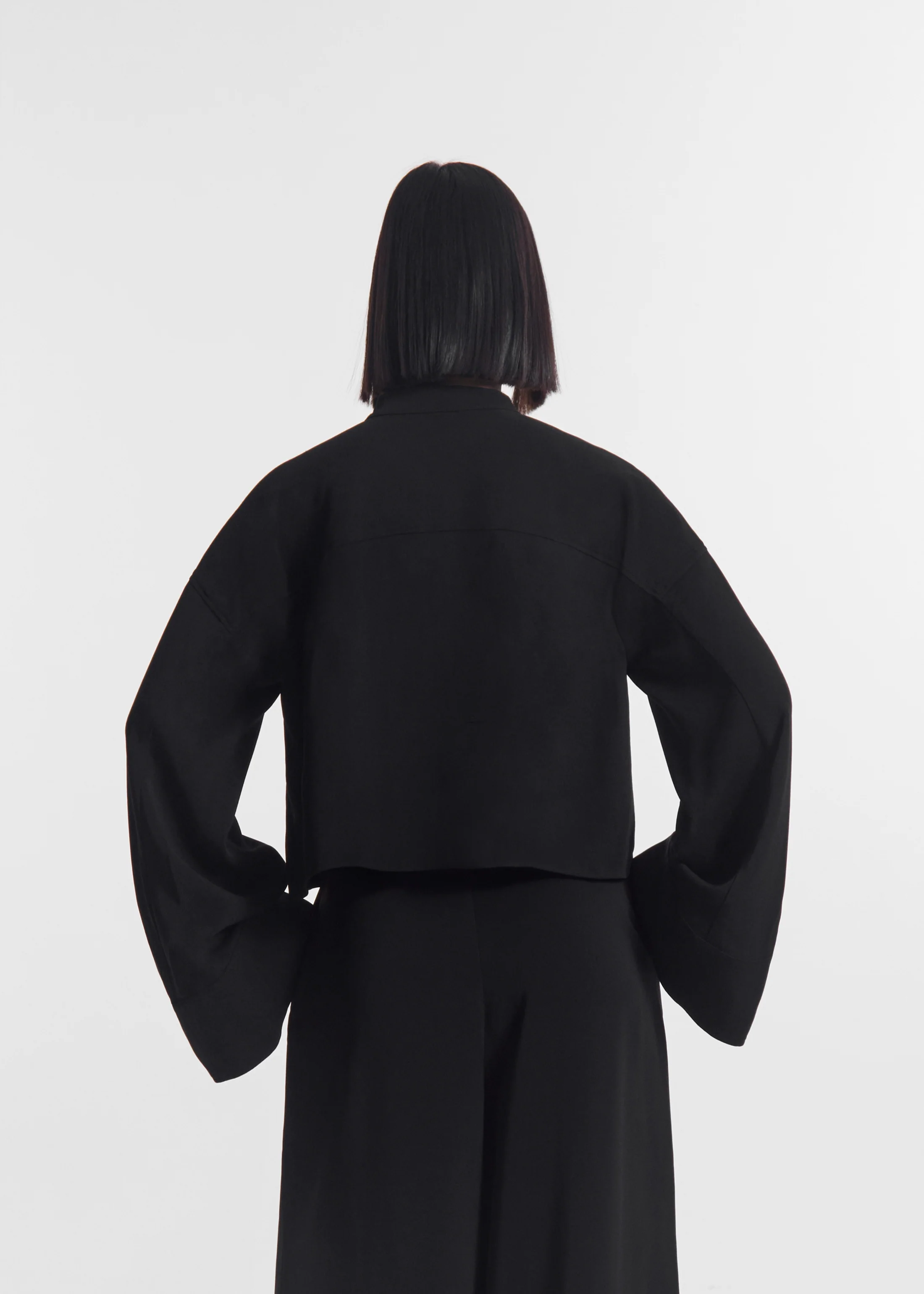 324-bell-sleeve-blouse-in-crepe-black-4.webp Bell Sleeve Blouse in Crepe - Black