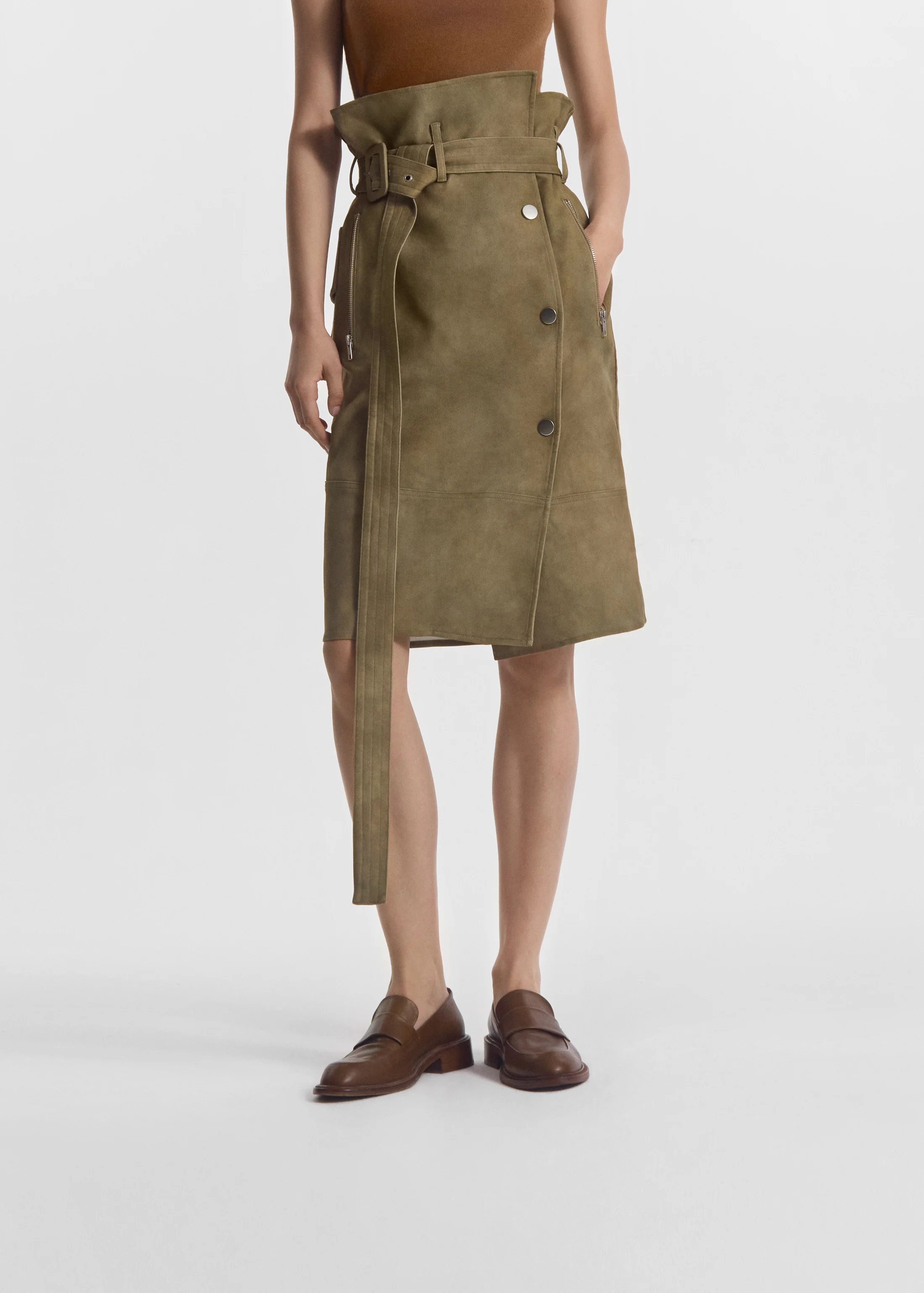Hardwear Skirt in Cold Dye Cotton - Khaki