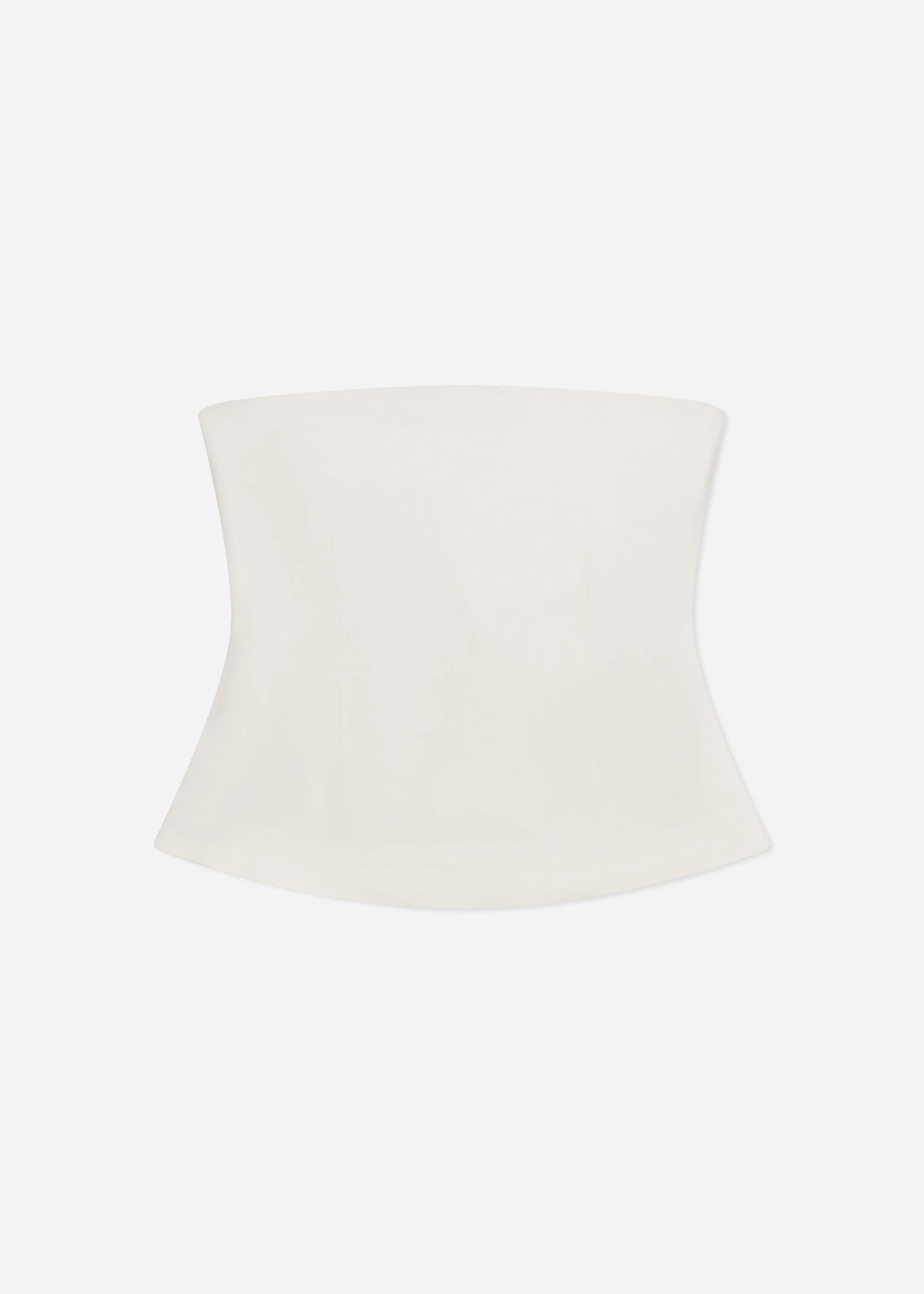 Strapless Bustier Top in Crepe - Ivory
