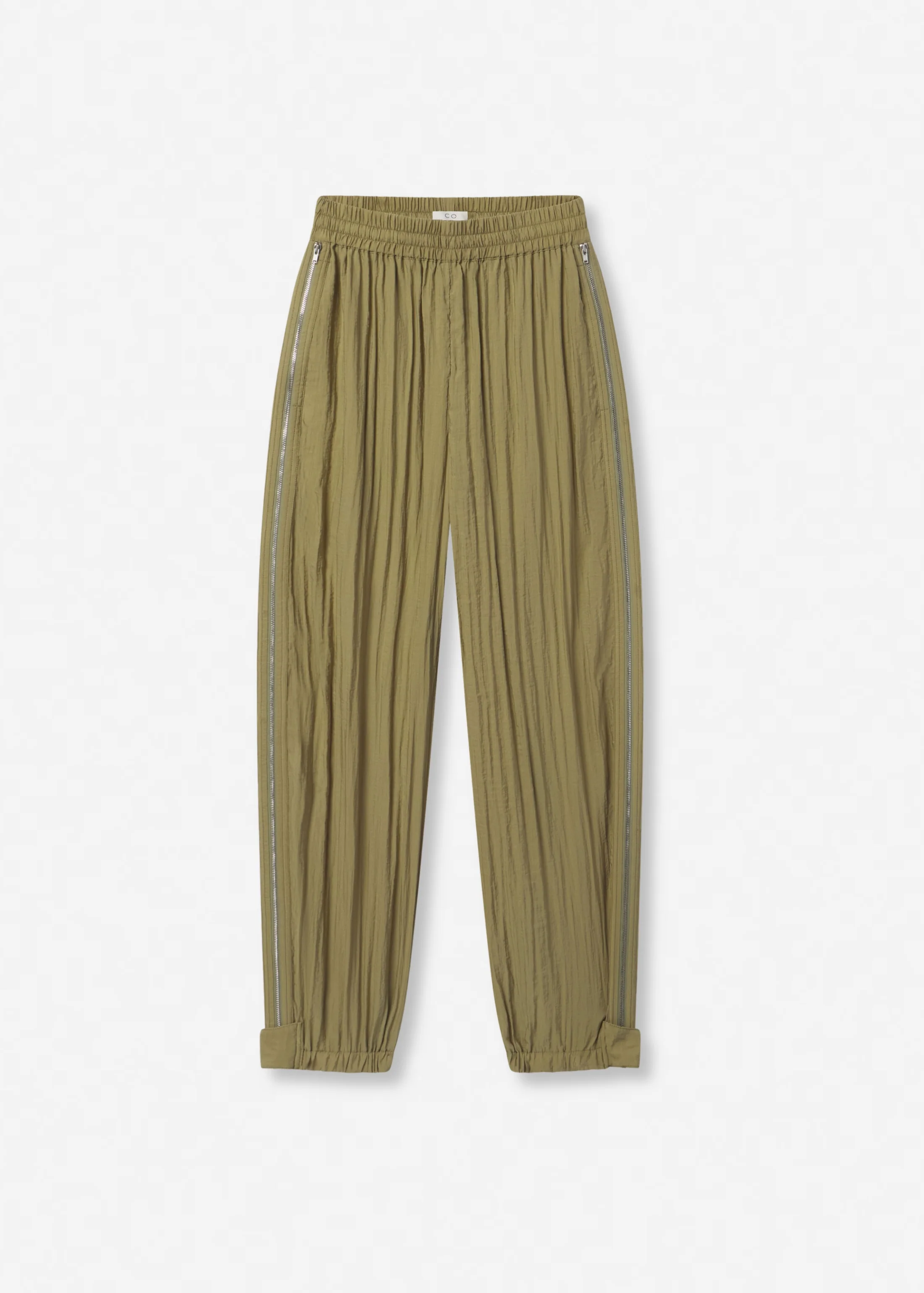 Articulated Vented Pant in Wrinkled Nylon - Aloe
