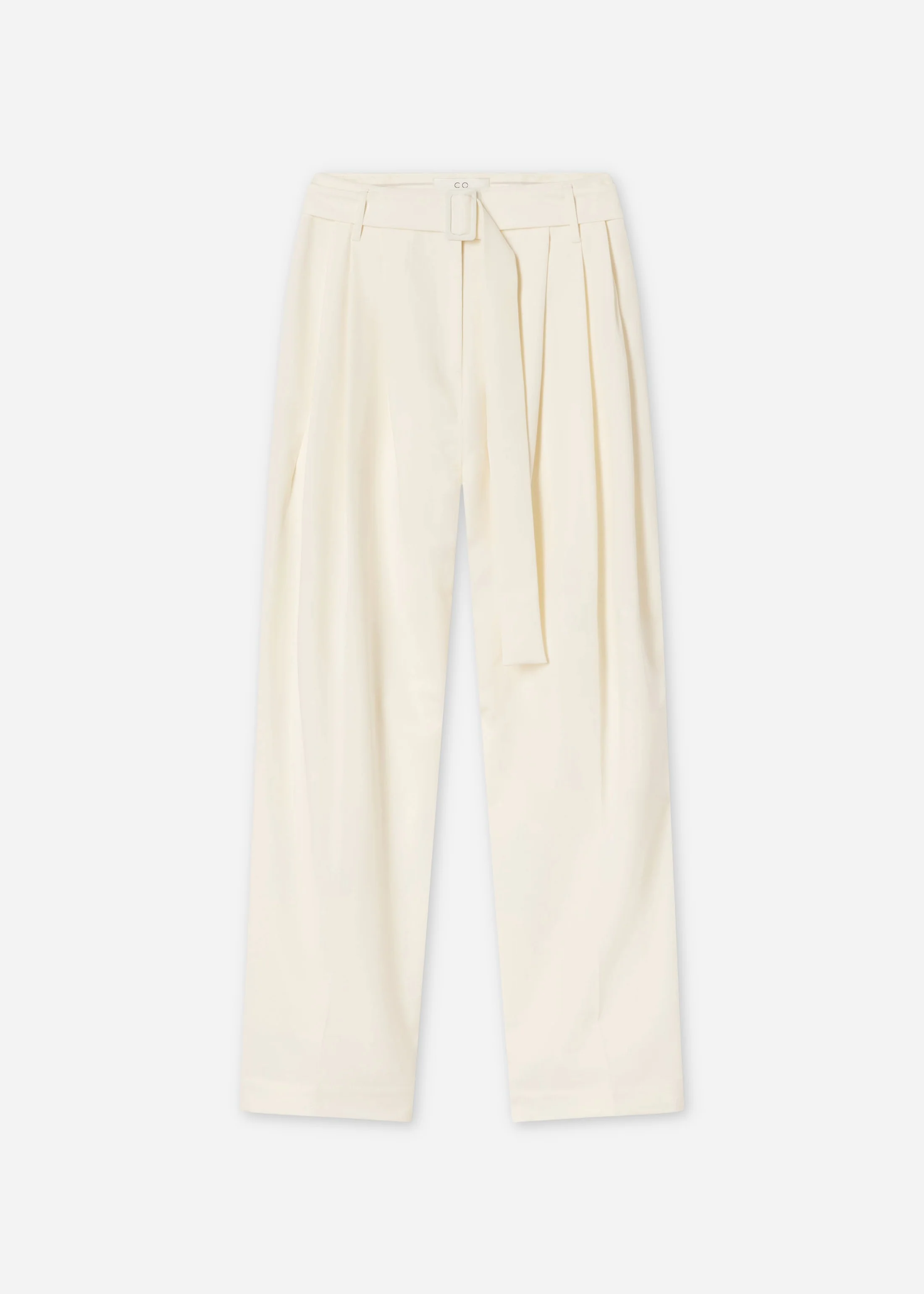 499-belted-pleated-pant-in-cotton-milk-5.webp Belted Pleated Pant in Cotton - Milk