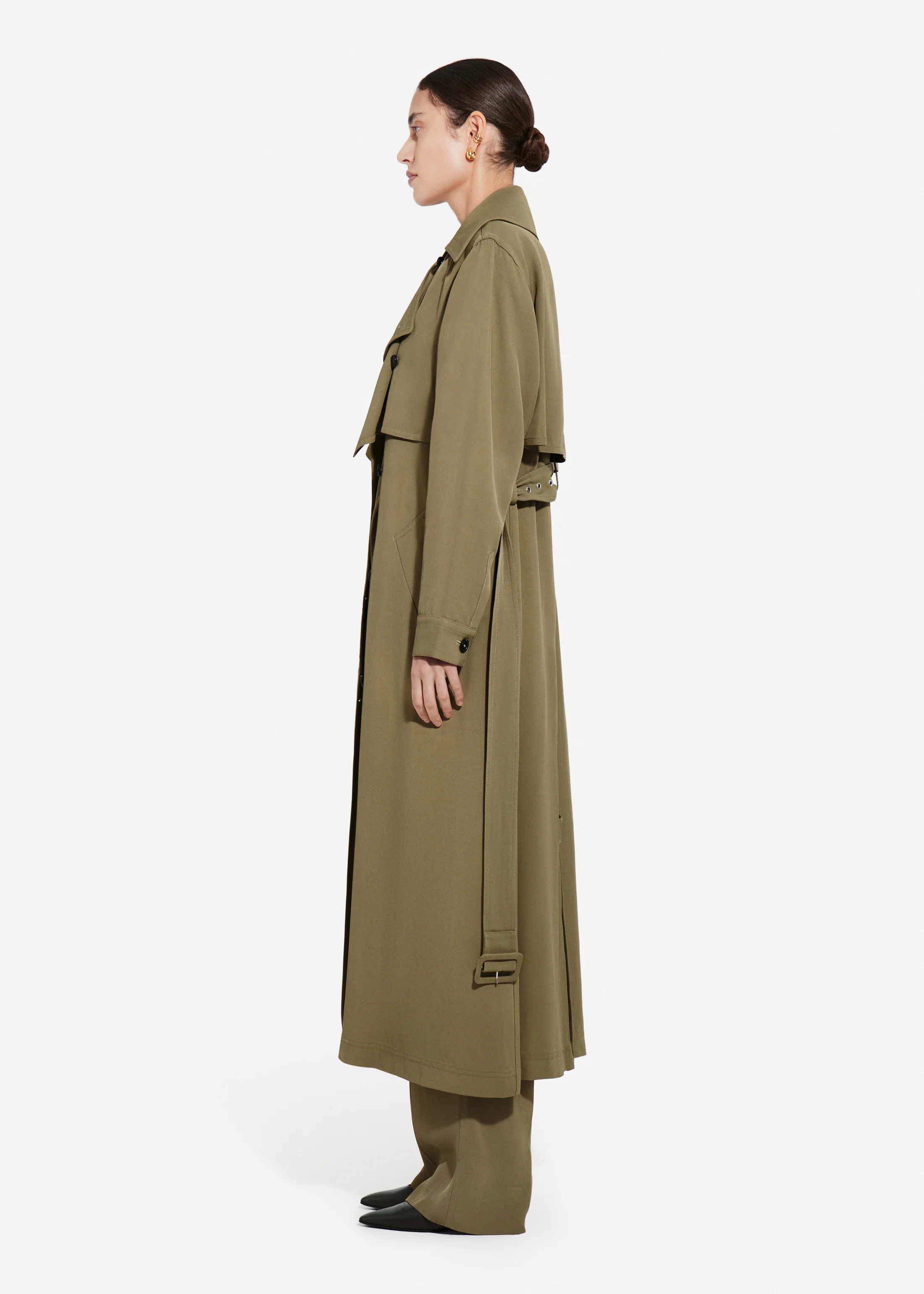 538-double-layer-belted-trench-in-viscose-twill-aloe-3.webp Double Layer Belted Trench in Viscose Twill - Aloe