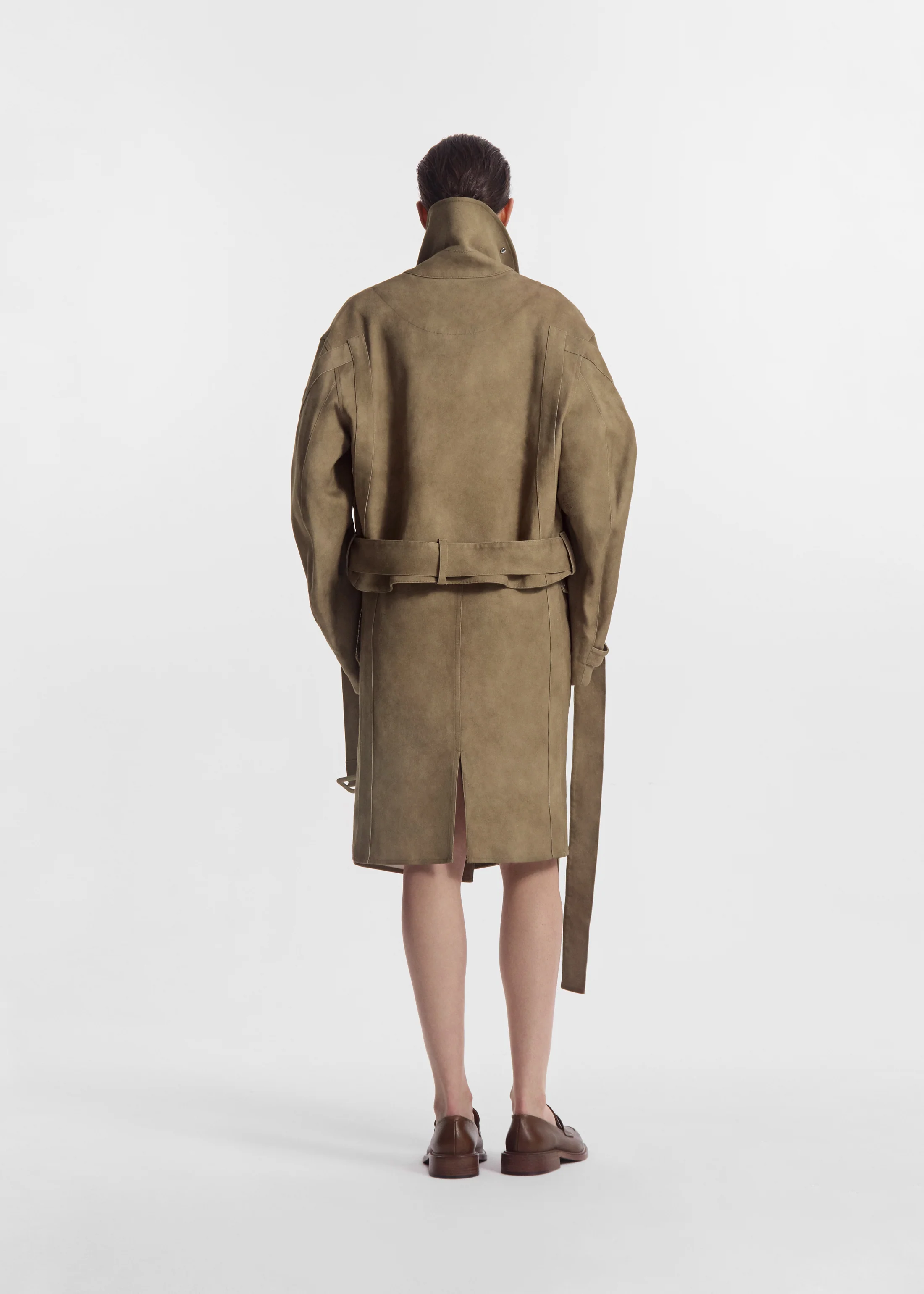 552-flying-collar-moto-jacket-in-cold-dyed-cotton-khaki-5.webp Flying Collar Moto Jacket in Cold-Dyed Cotton - Khaki