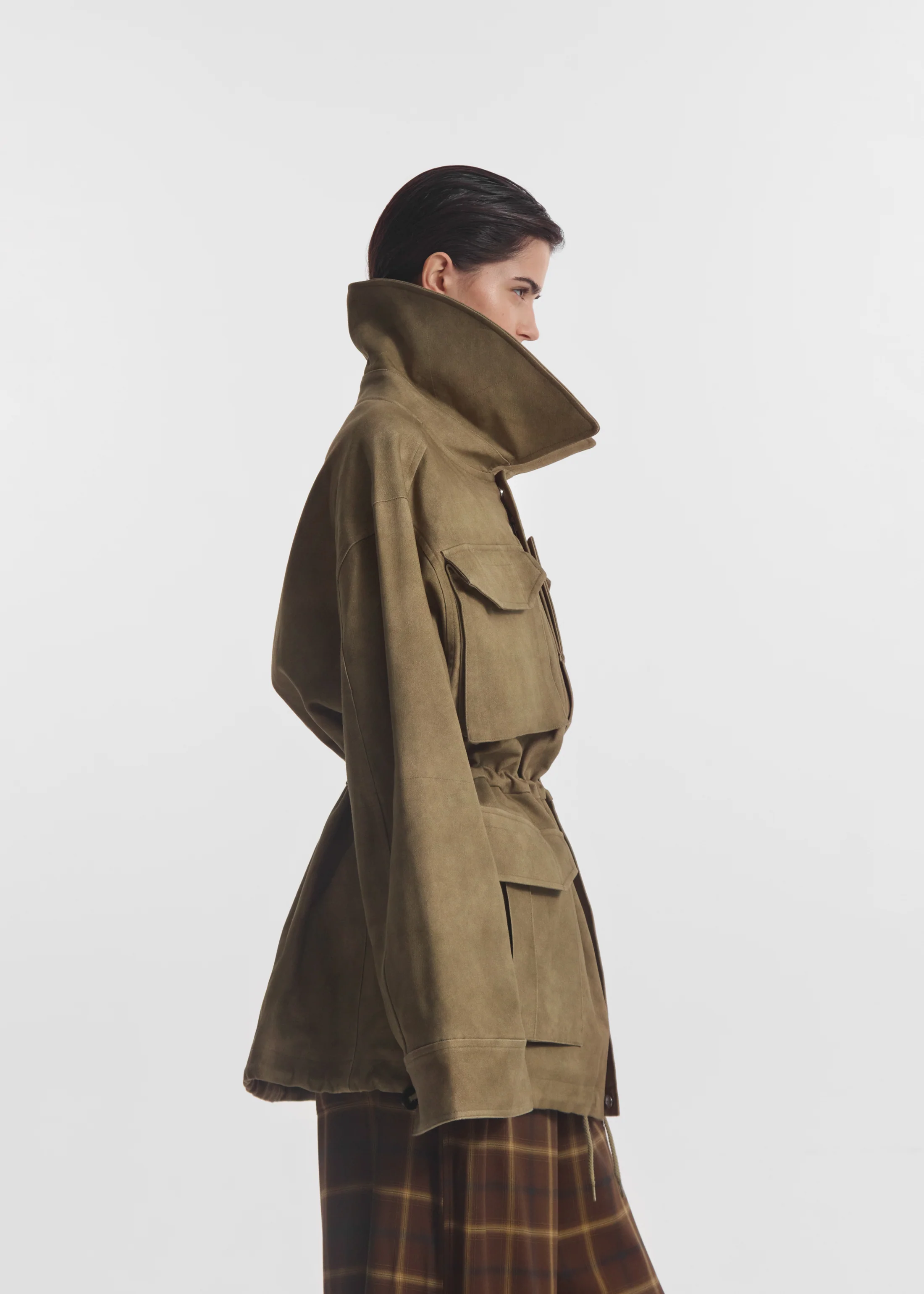 575-military-jacket-in-cold-dye-cotton-khaki-1.webp Military Jacket in Cold Dye Cotton - Khaki