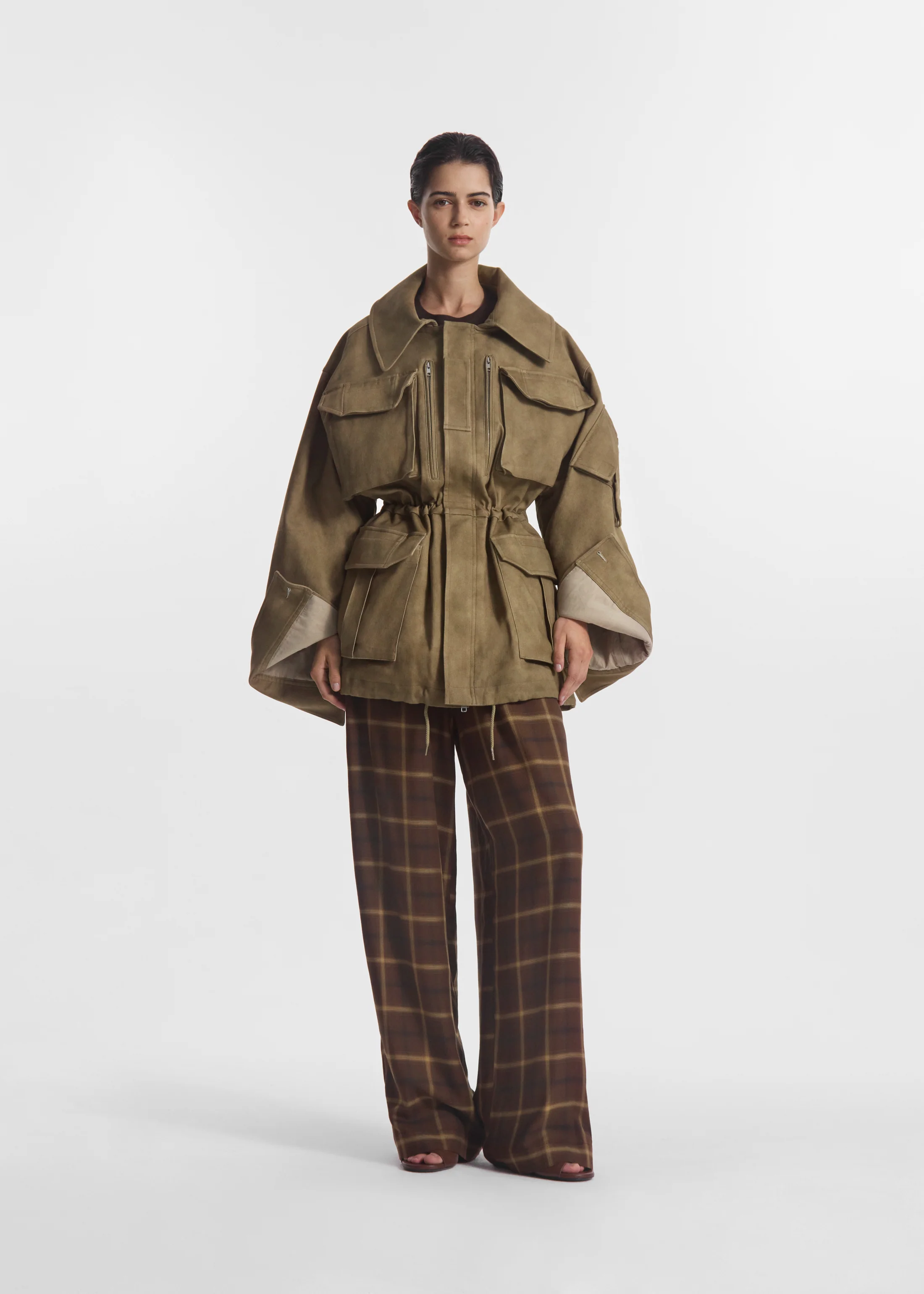 575-military-jacket-in-cold-dye-cotton-khaki-4.webp Military Jacket in Cold Dye Cotton - Khaki
