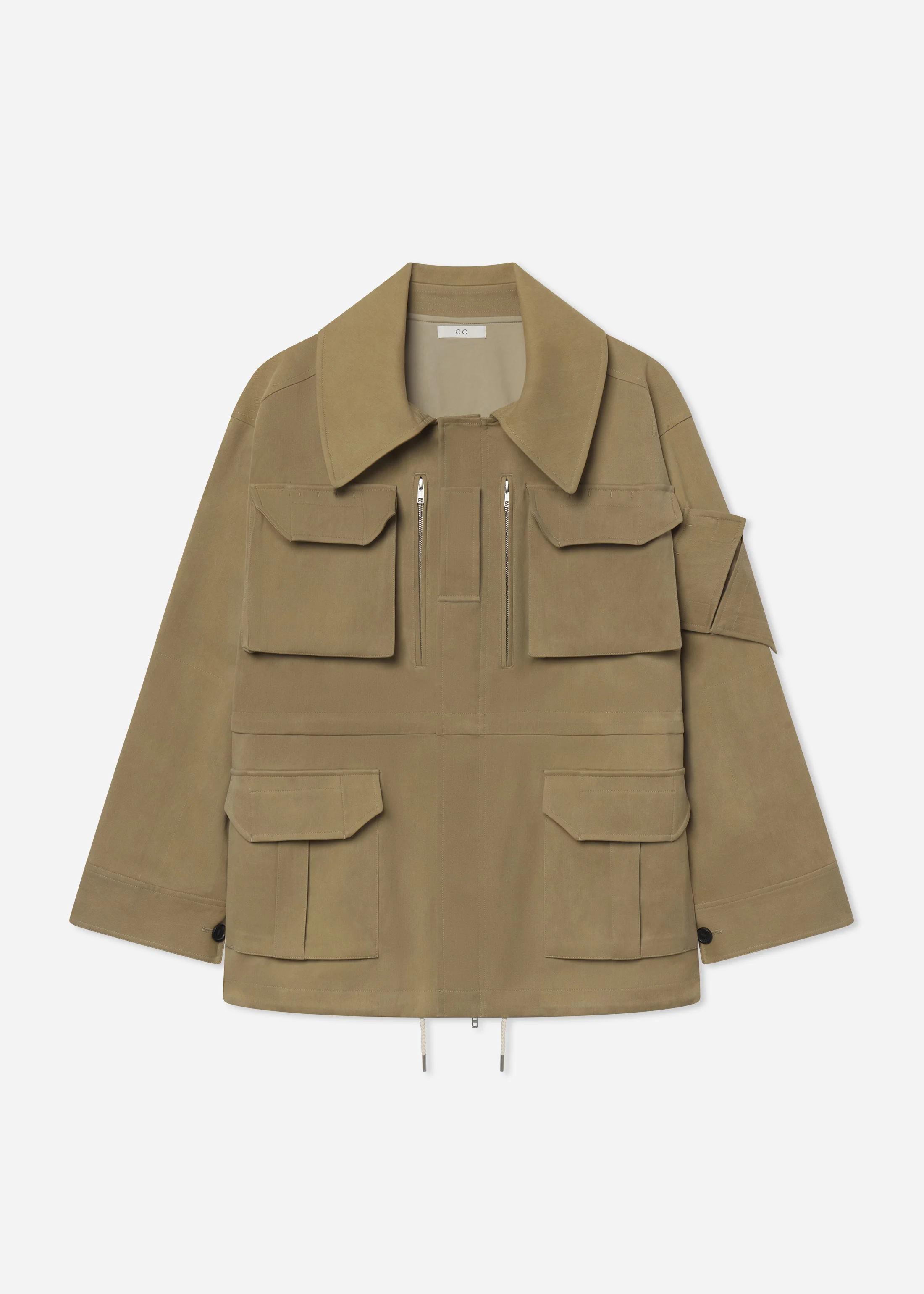 575-military-jacket-in-cold-dye-cotton-khaki-5.webp Military Jacket in Cold Dye Cotton - Khaki