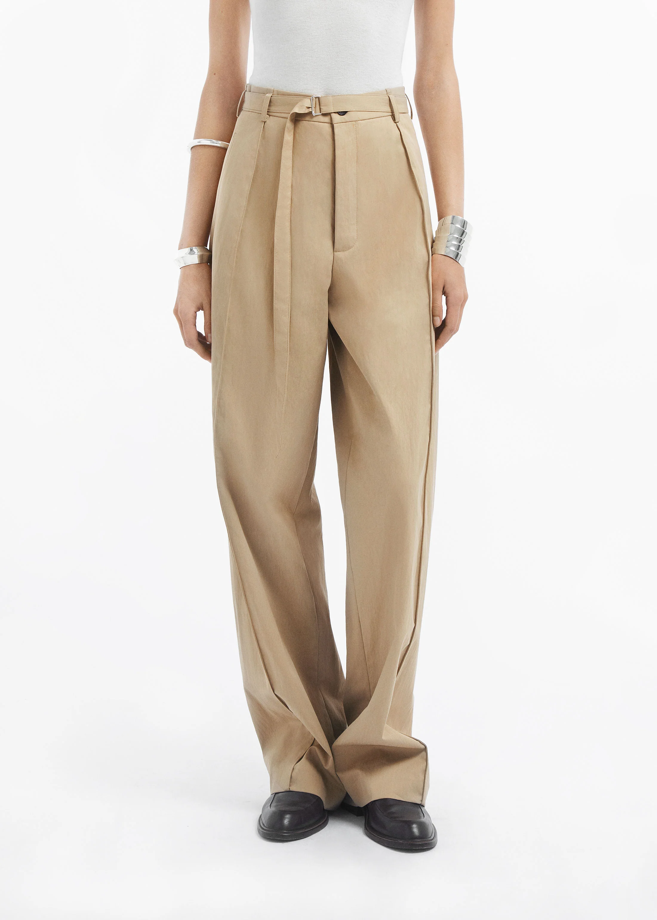 632-drop-waisted-pant-in-cotton-twill-camel-2.webp Drop Waisted Pant in Cotton Twill - Camel