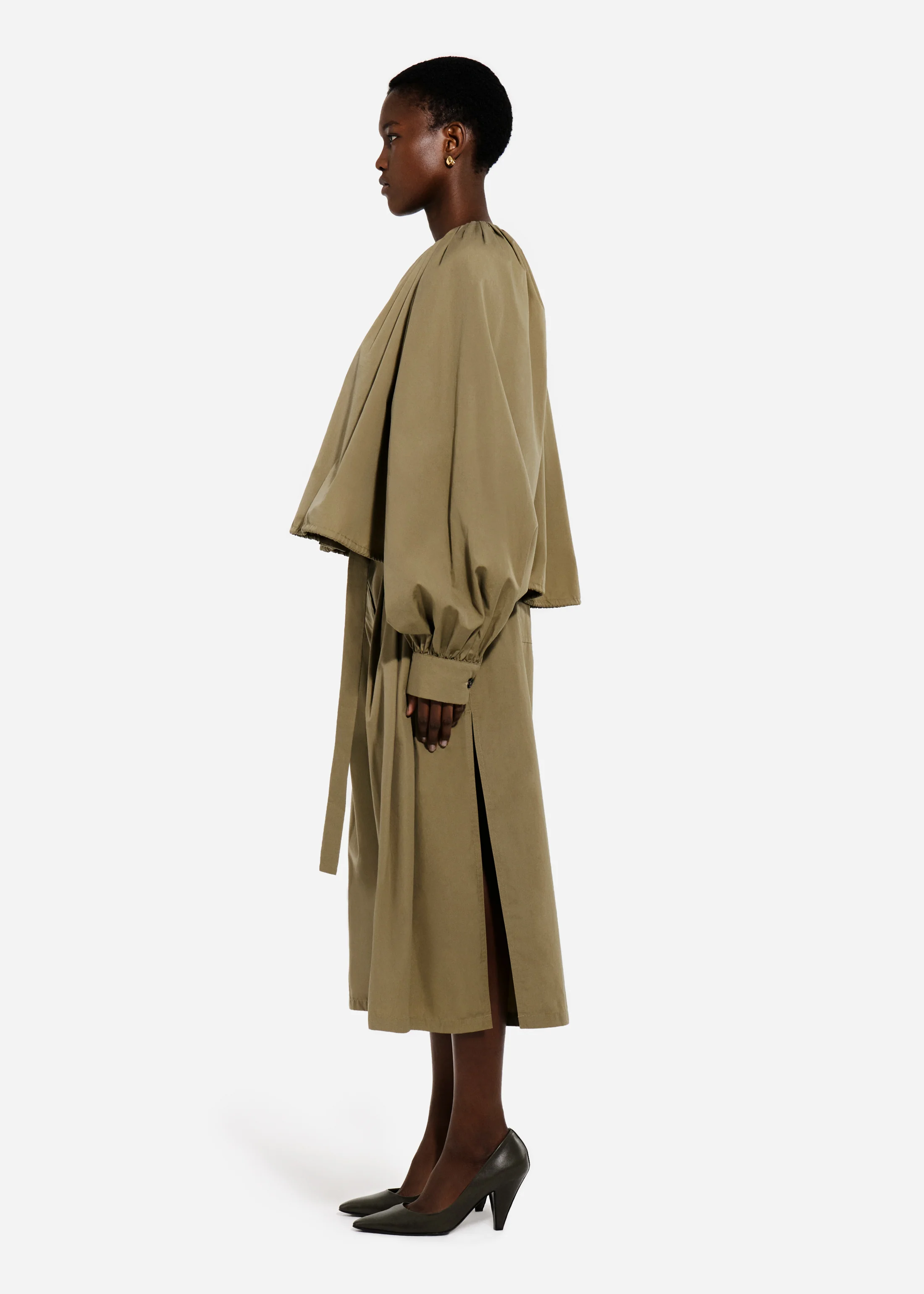 676-gathered-tunic-shirt-in-cotton-poplin-aloe-3.webp Gathered Tunic Shirt in Cotton Poplin - Aloe