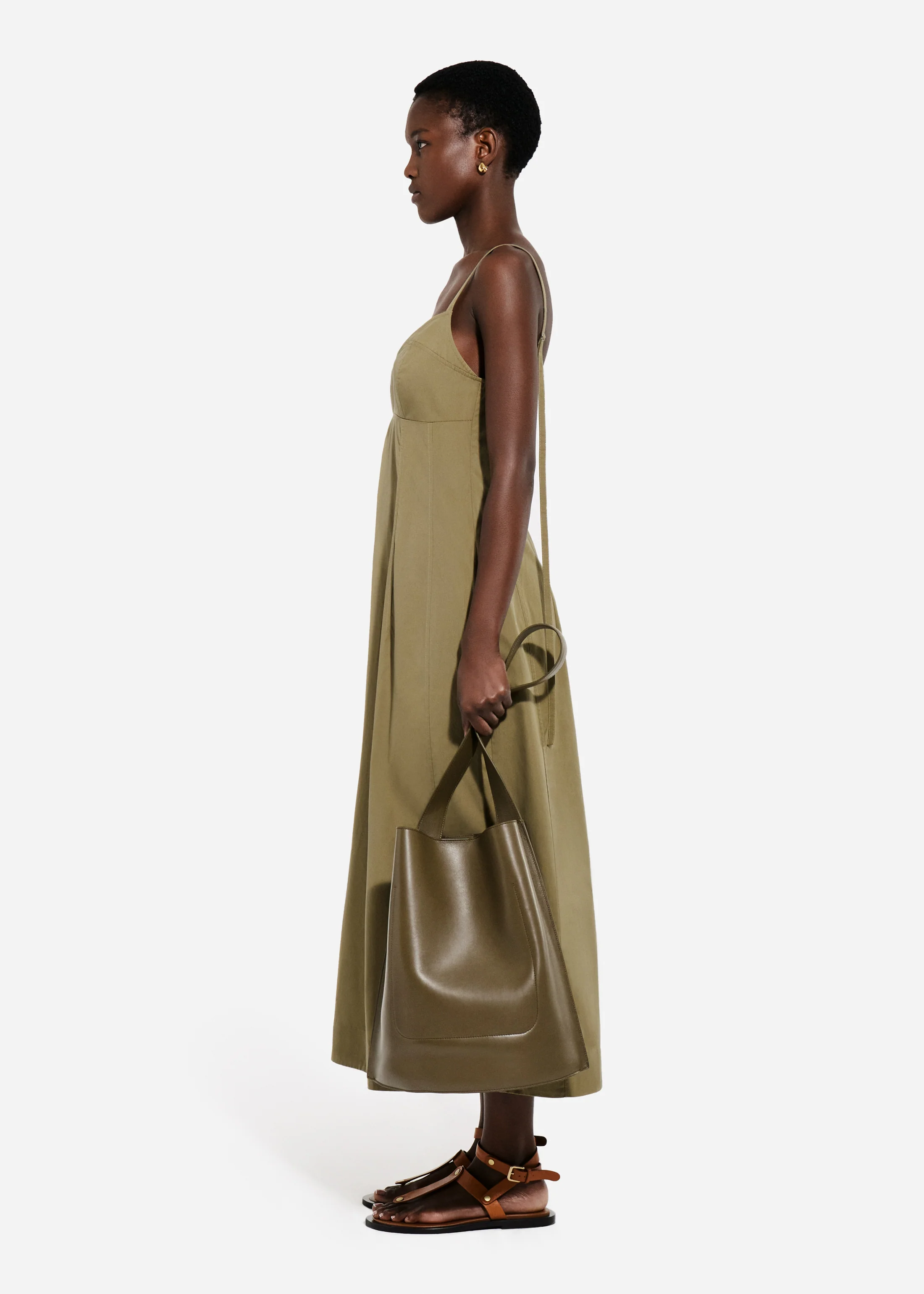 692-bustier-midi-dress-in-cotton-poplin-aloe-3.webp Bustier Midi Dress in Cotton Poplin - Aloe