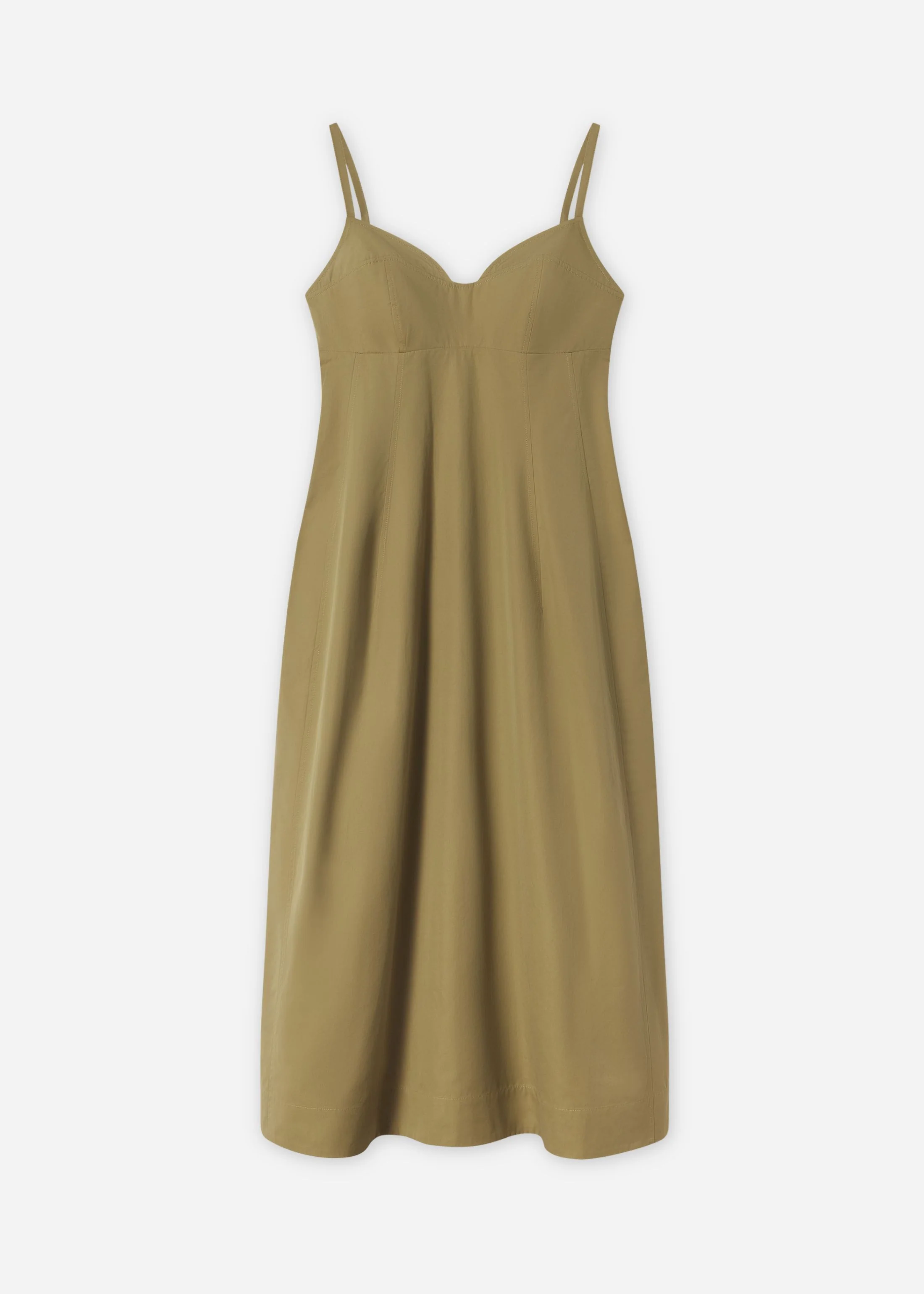 692-bustier-midi-dress-in-cotton-poplin-aloe-4.webp Bustier Midi Dress in Cotton Poplin - Aloe