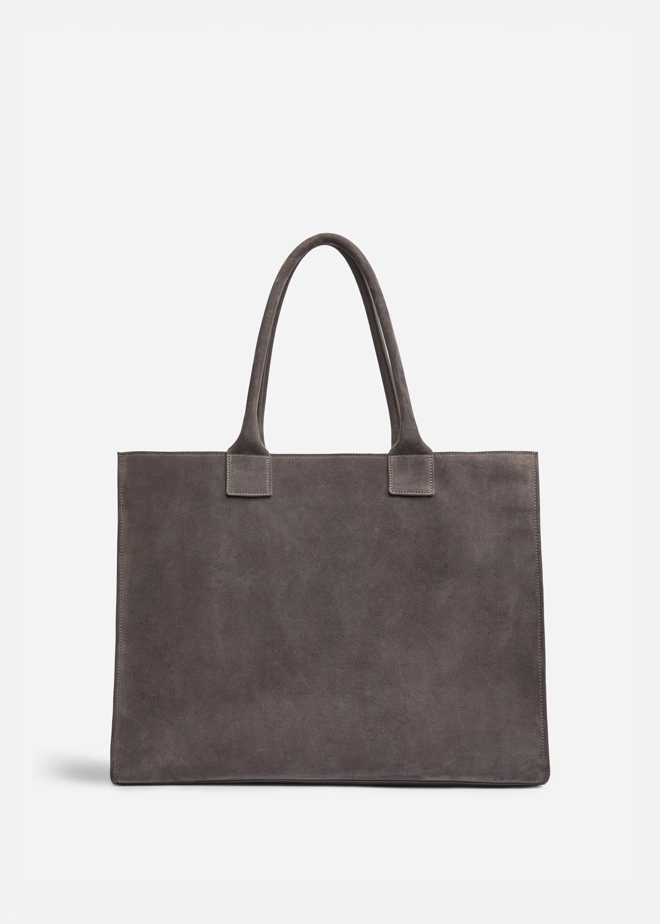 733-large-tote-bag-in-suede-grey-1.webp Large Tote Bag in Suede - Grey