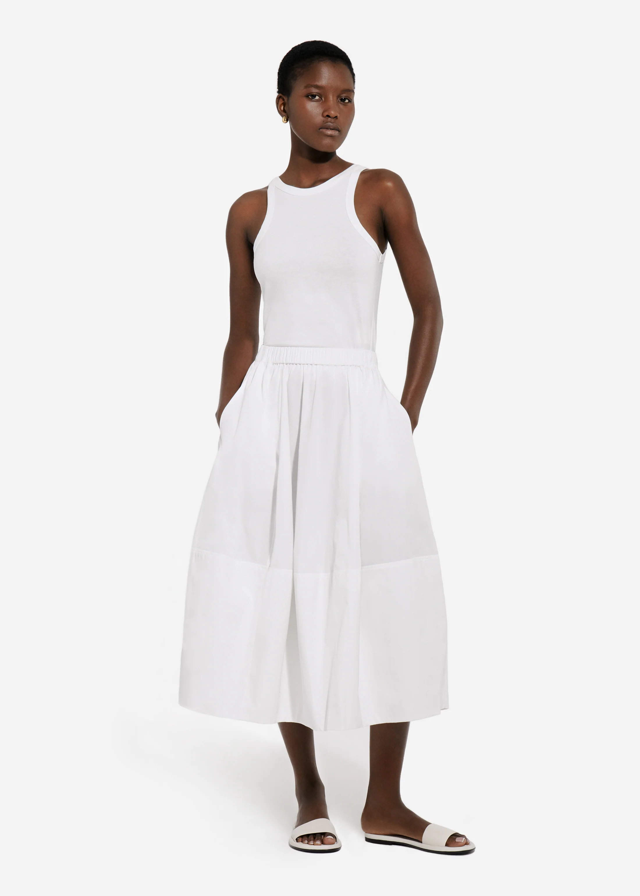753-full-skirt-in-cotton-poplin-white-1.webp Full Skirt in Cotton Poplin - White