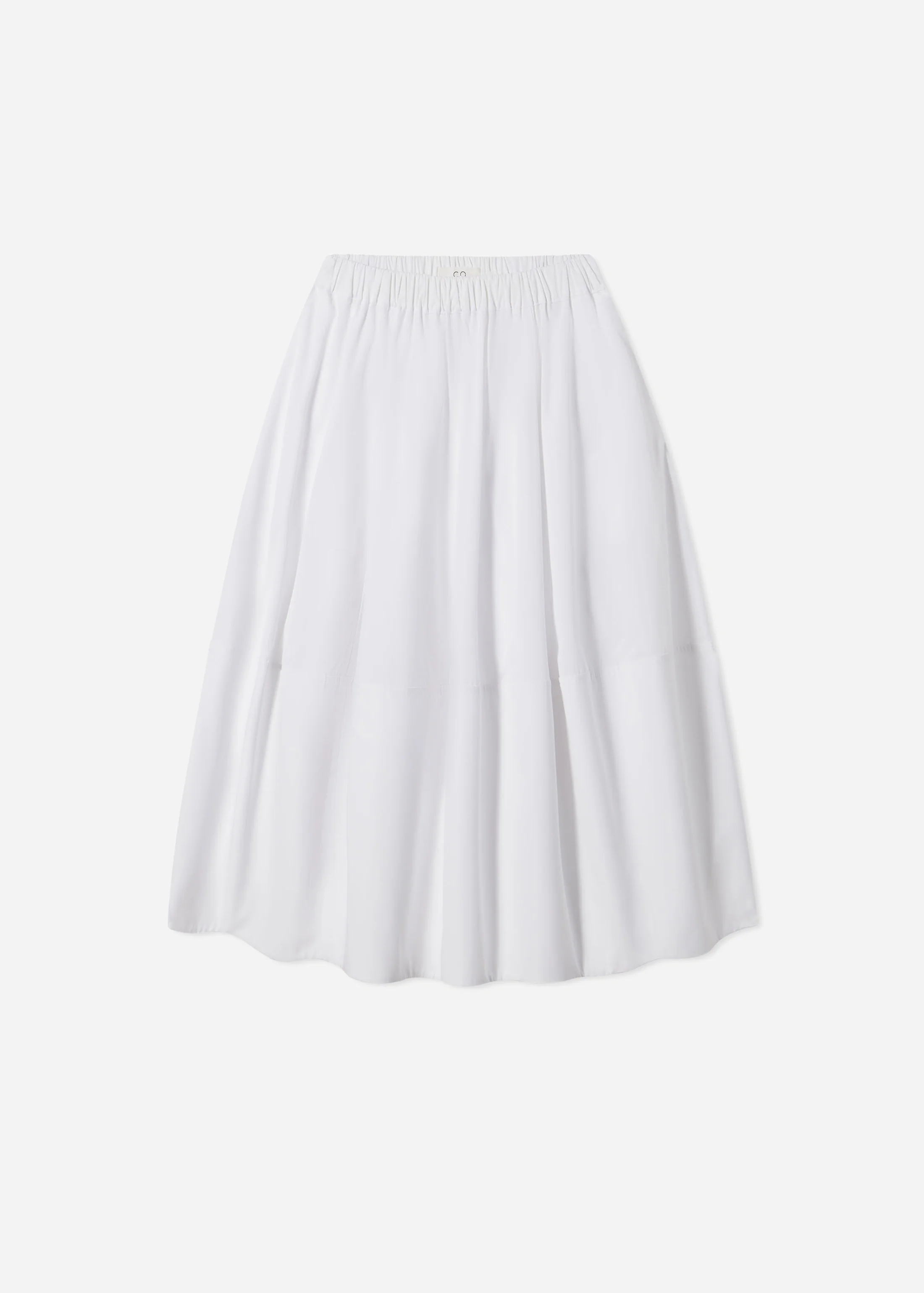 Full Skirt in Cotton Poplin - White
