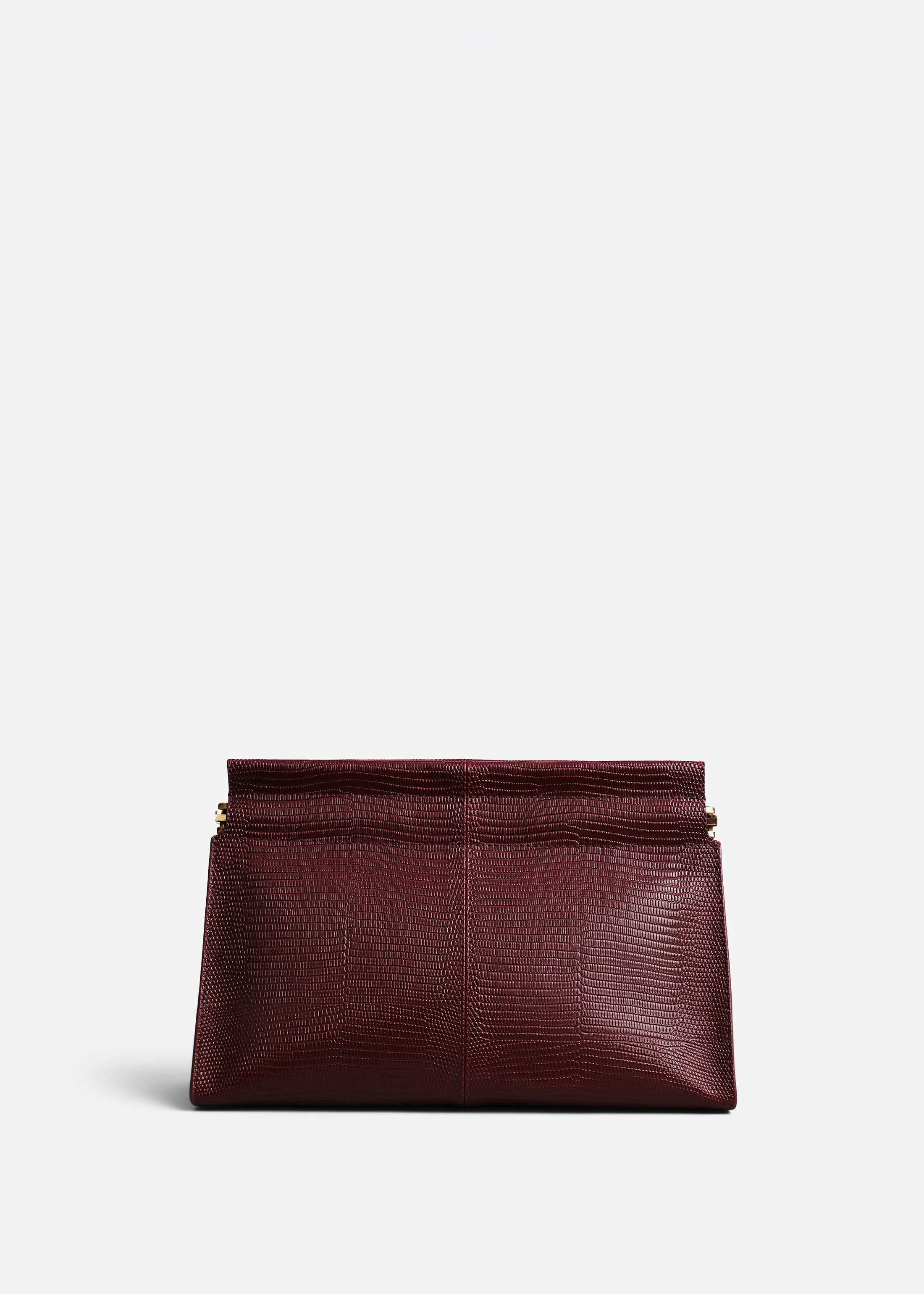 Small Leather Clutch - Burgundy