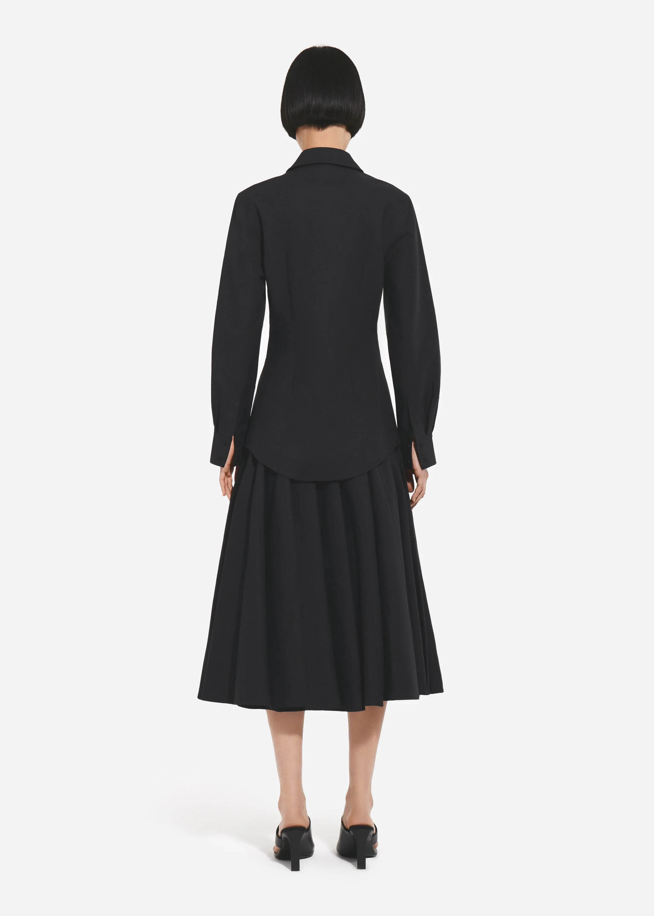 827-godet-midi-skirt-in-cotton-pique-black-3.webp Godet Midi Skirt in Cotton Pique - Black