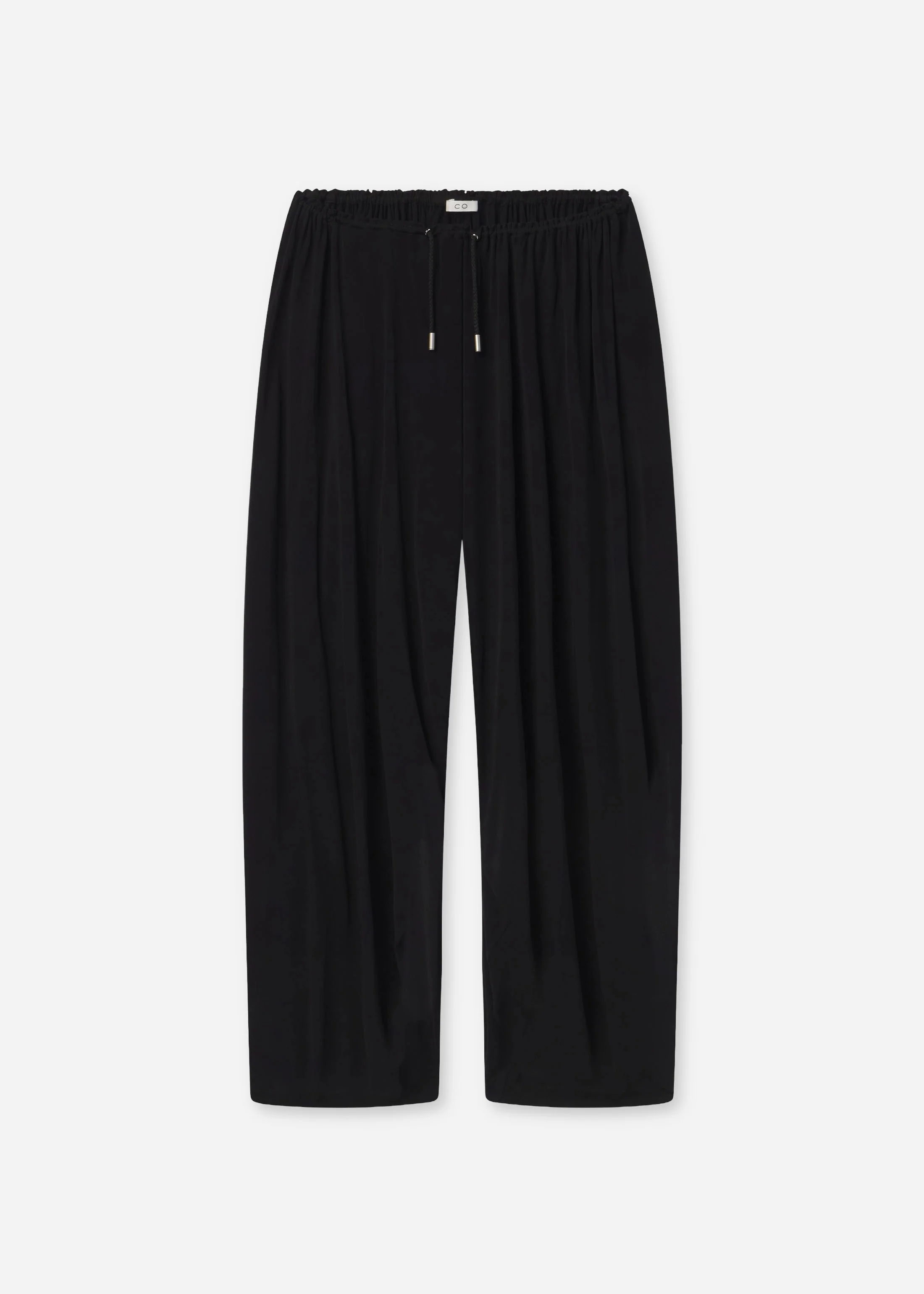 843-elasticated-waist-gathered-pant-in-viscose-black-5.webp Elasticated Waist Gathered Pant in Viscose - Black