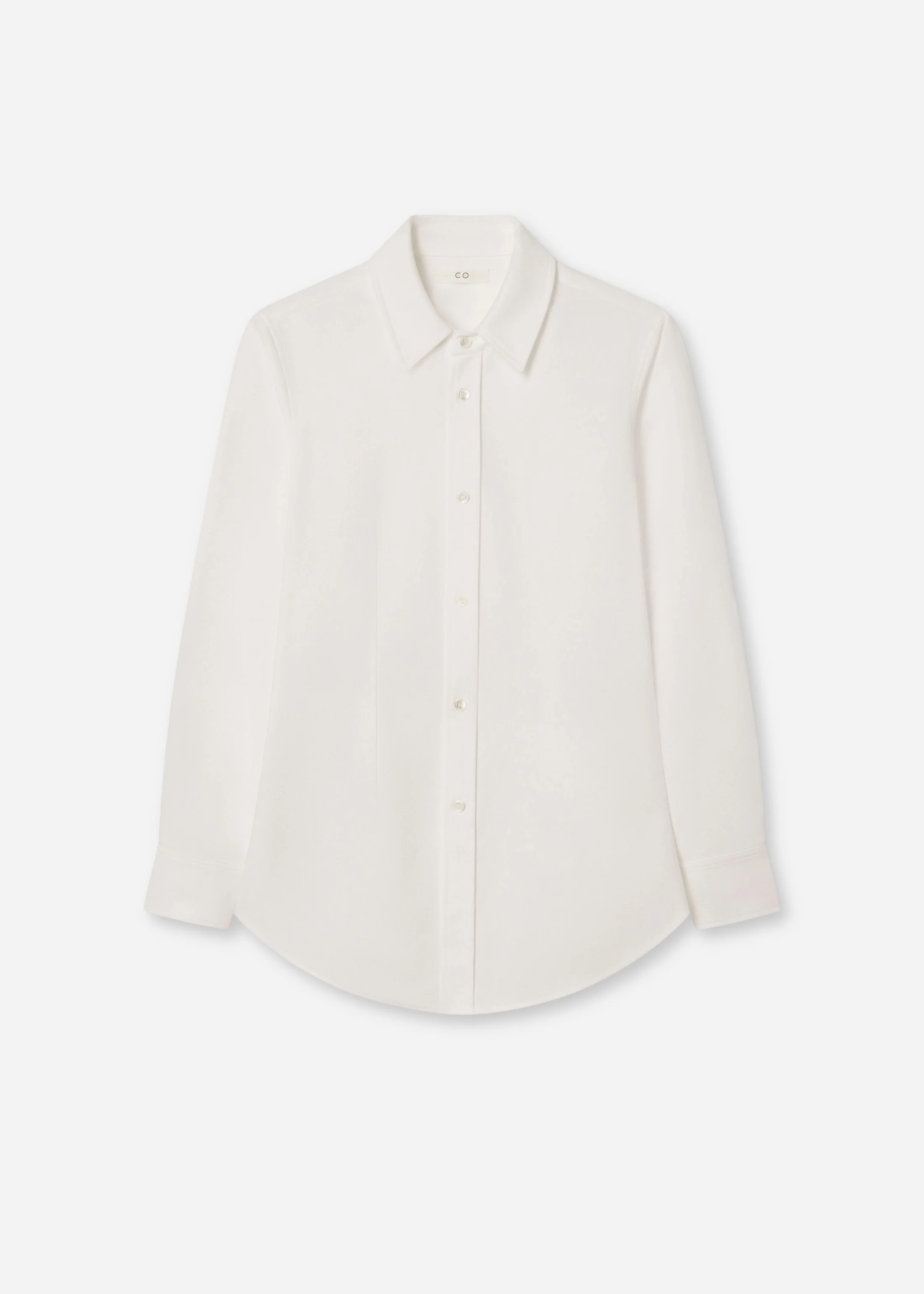 850-fitted-button-down-shirt-in-cotton-pique-white-5.webp Fitted Button Down Shirt in Cotton Pique - White