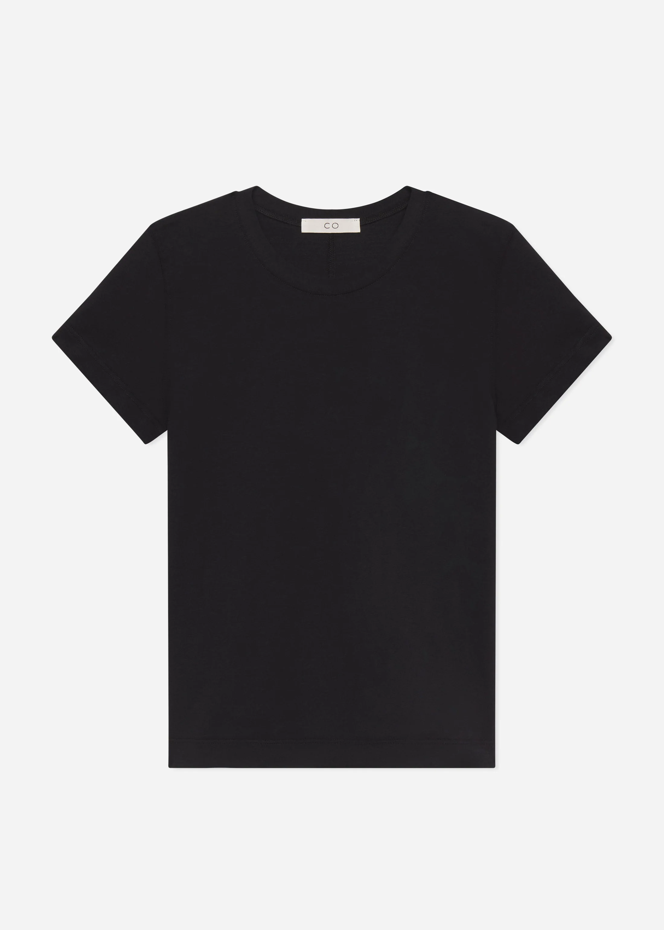 Fitted Tee in Cotton Jersey - Black
